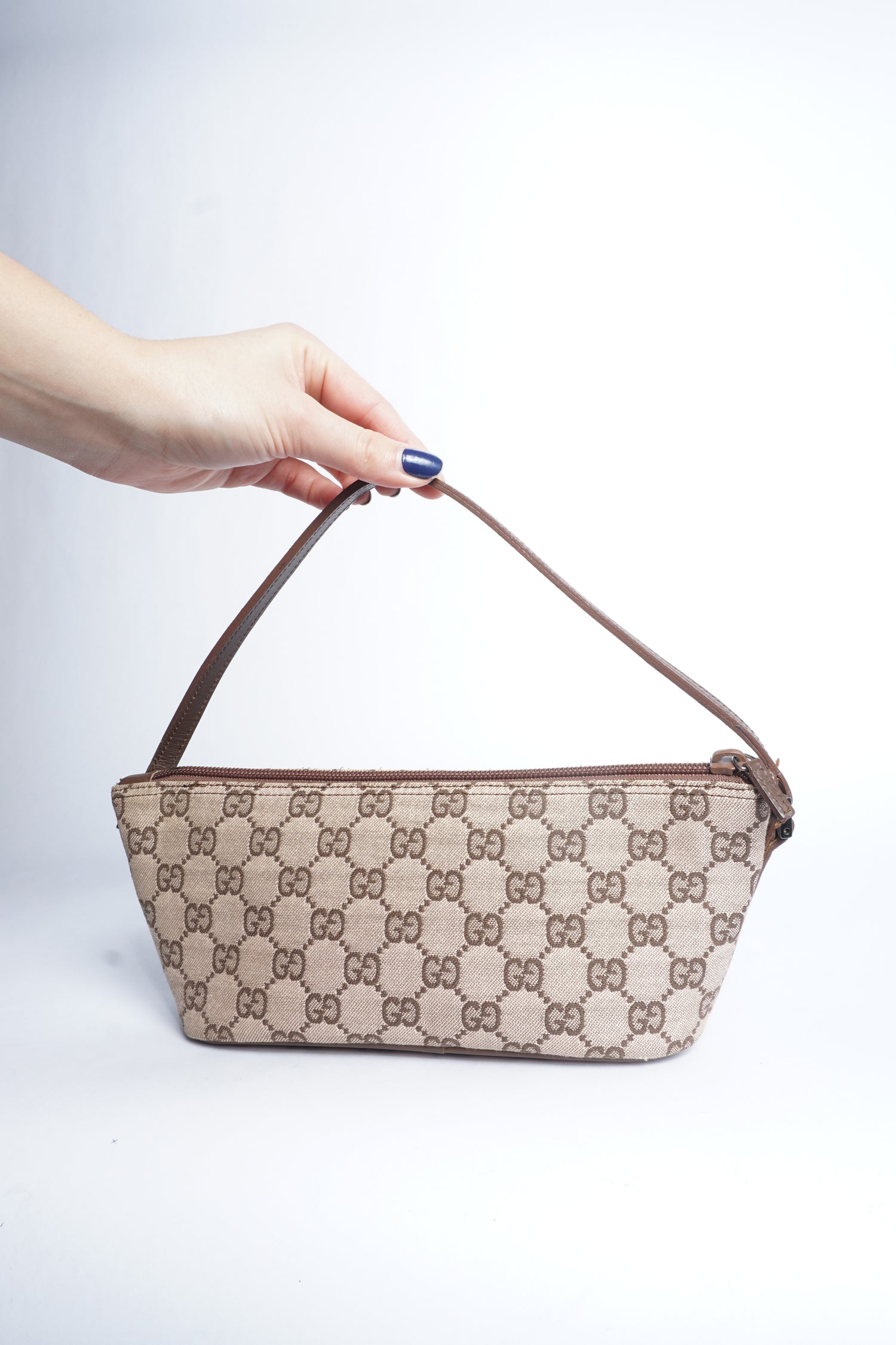 Gucci Brown Monogram Pochette