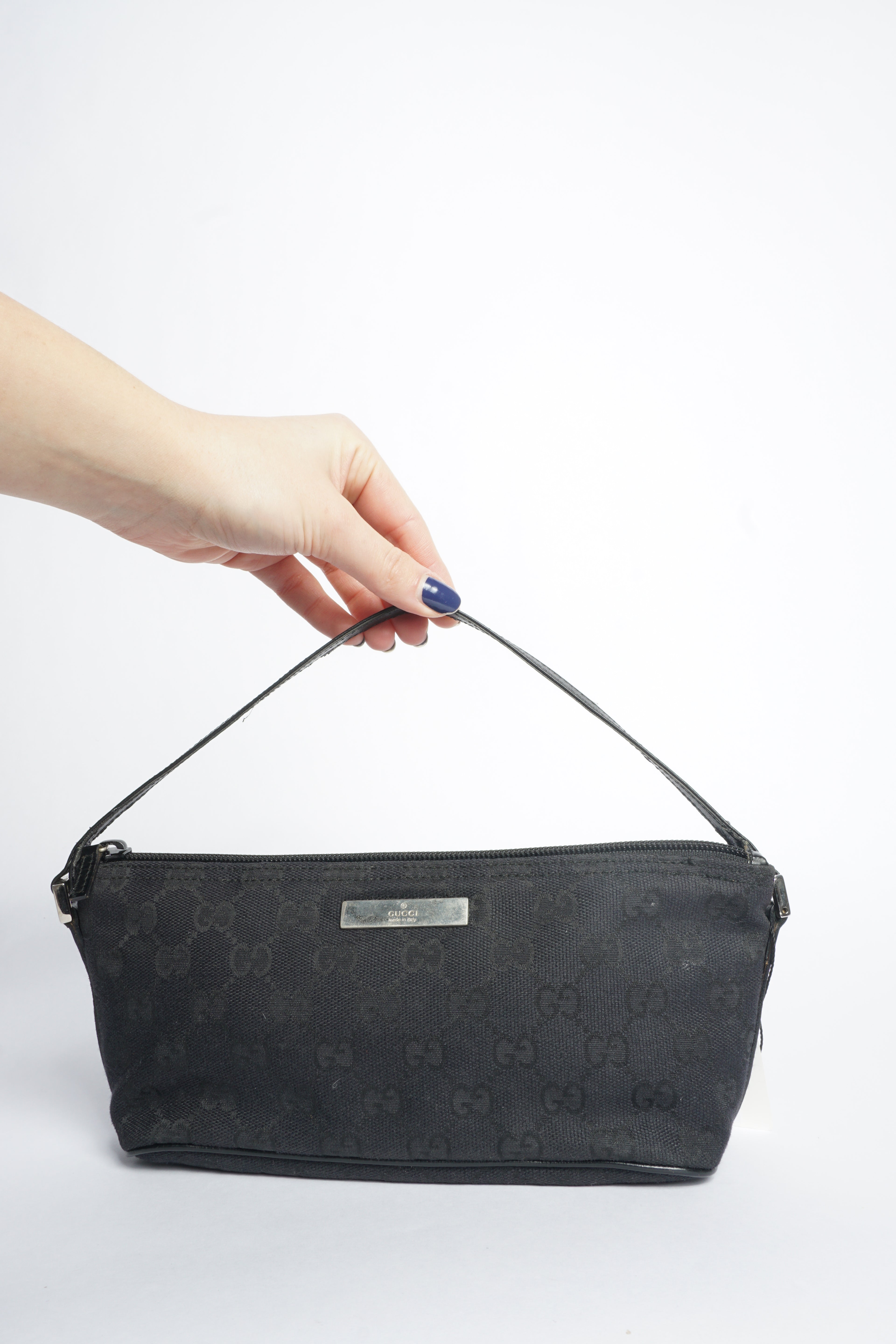 Gucci Black Monogram Pochette