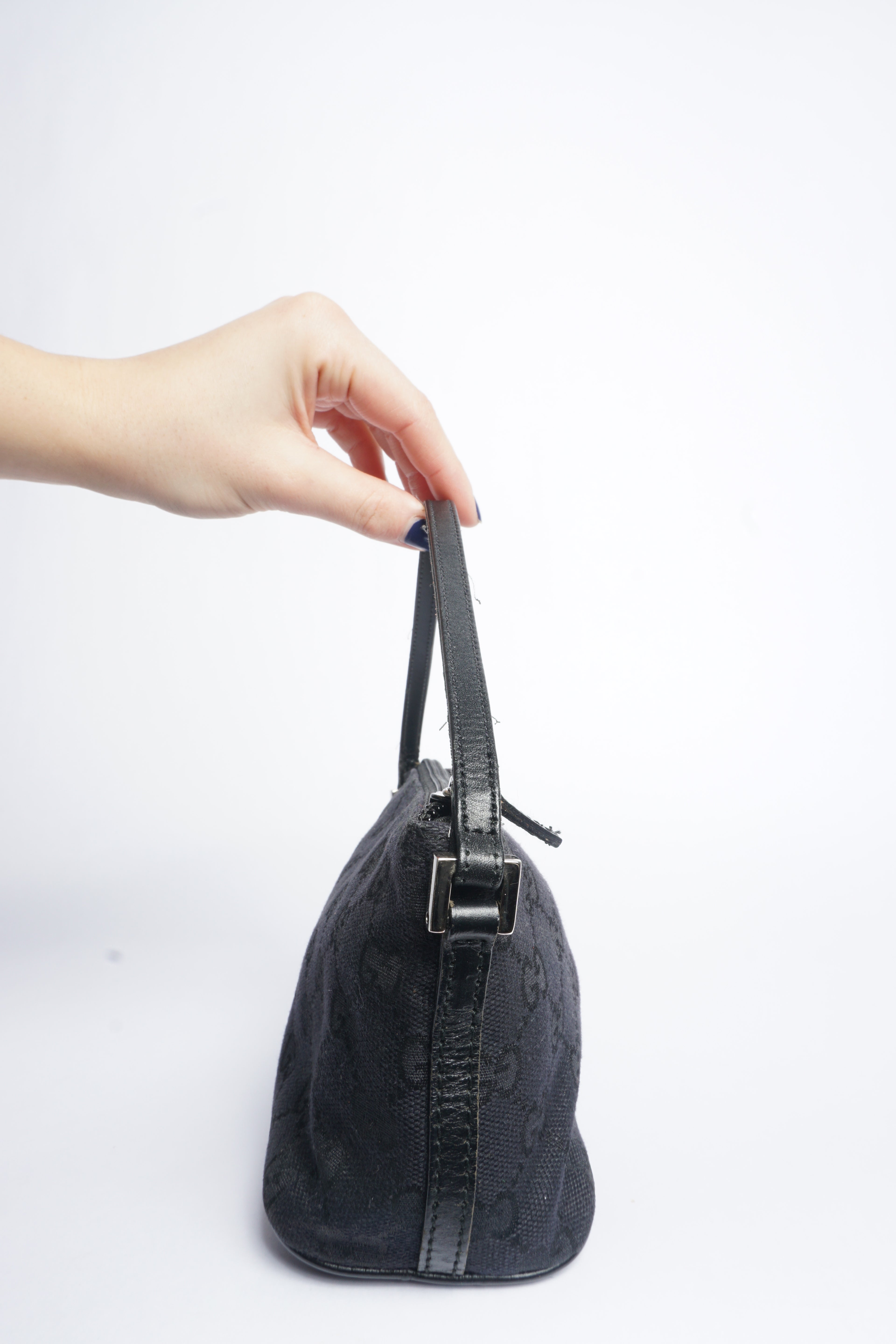Gucci Black Monogram Pochette