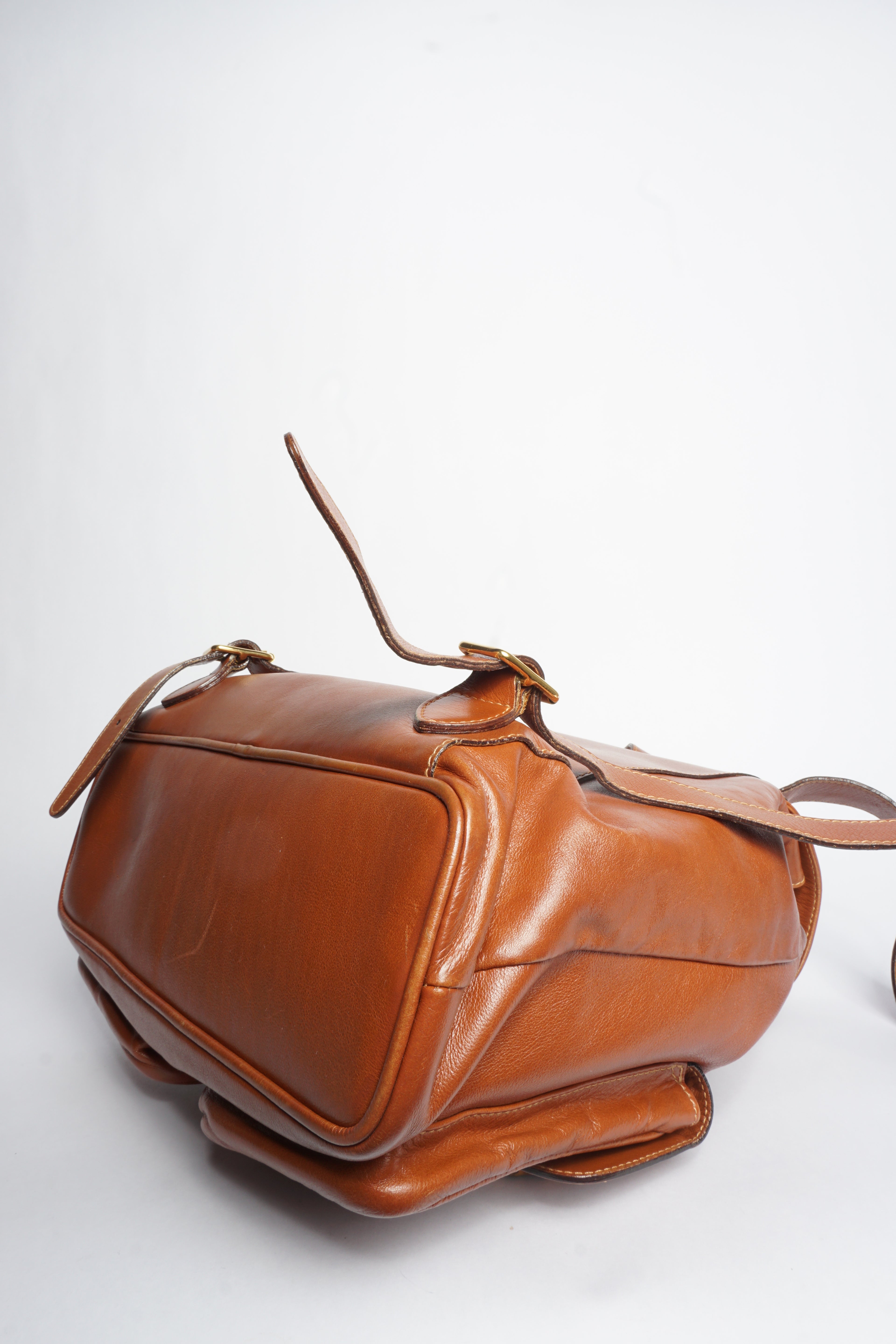 Gucci Brown Bamboo Backpack