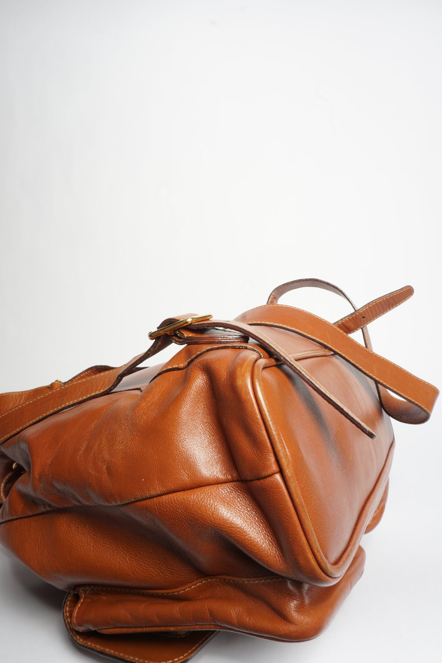 Gucci Brown Bamboo Backpack