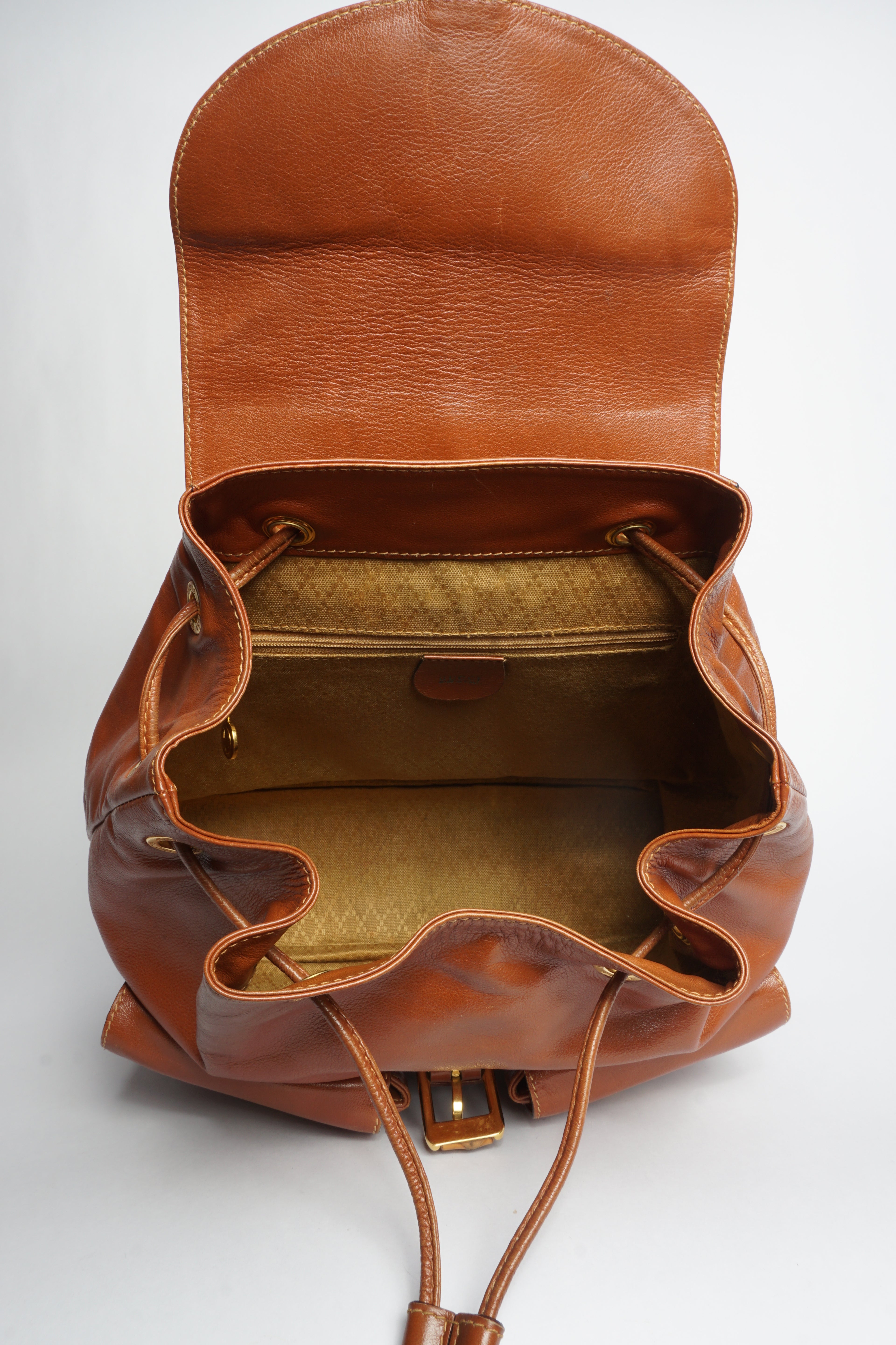 Gucci Brown Bamboo Backpack