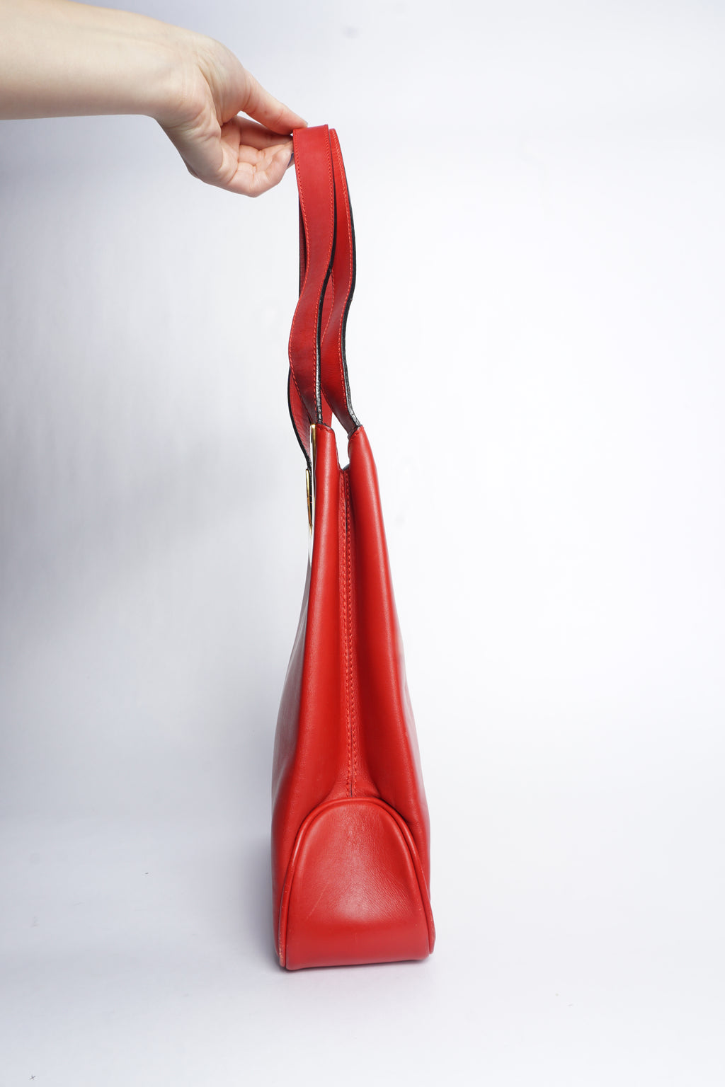 Celine Red Leather Shoulder Bag