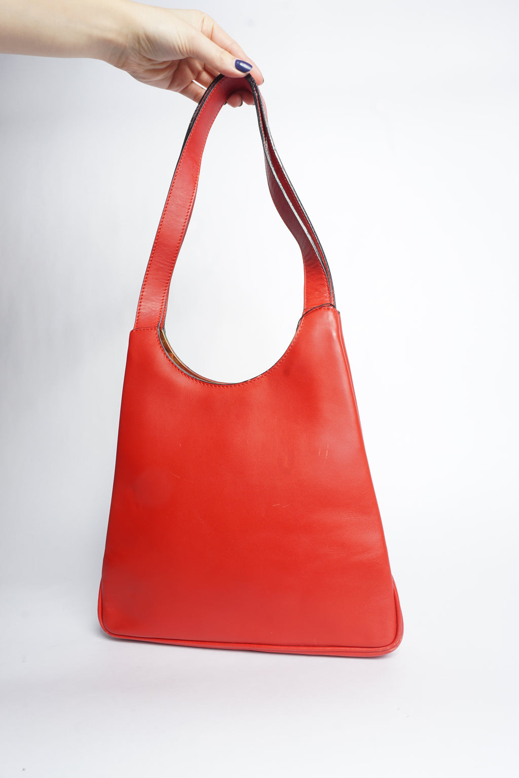 Celine Red Leather Shoulder Bag
