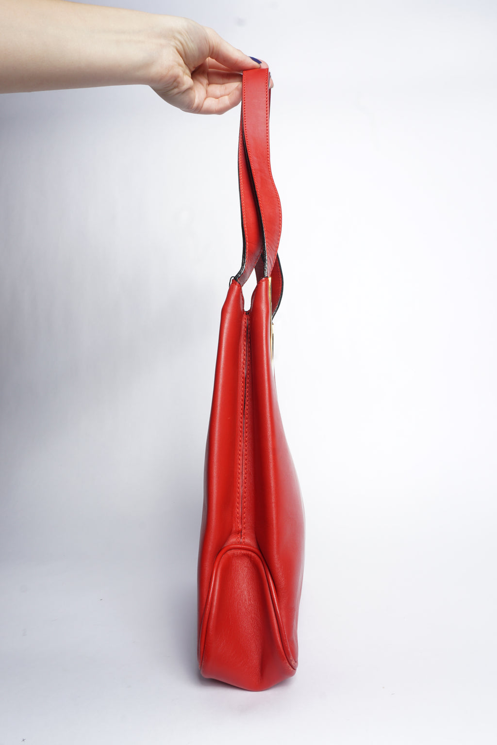 Celine Red Leather Shoulder Bag