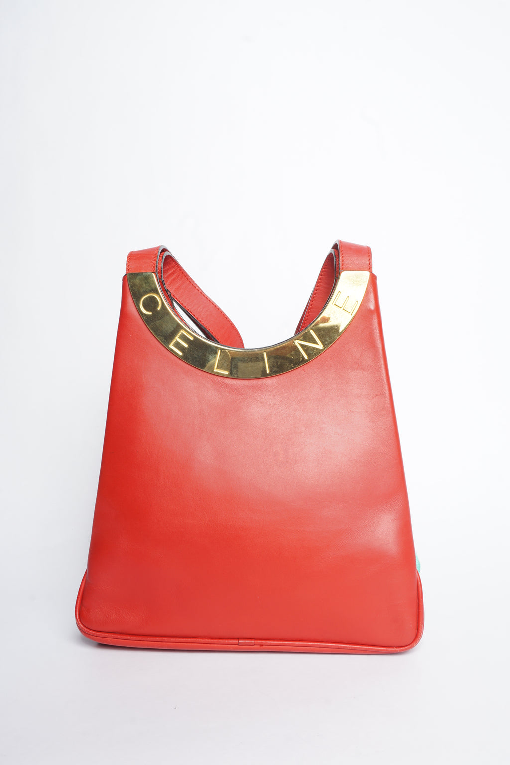 Celine Red Leather Shoulder Bag
