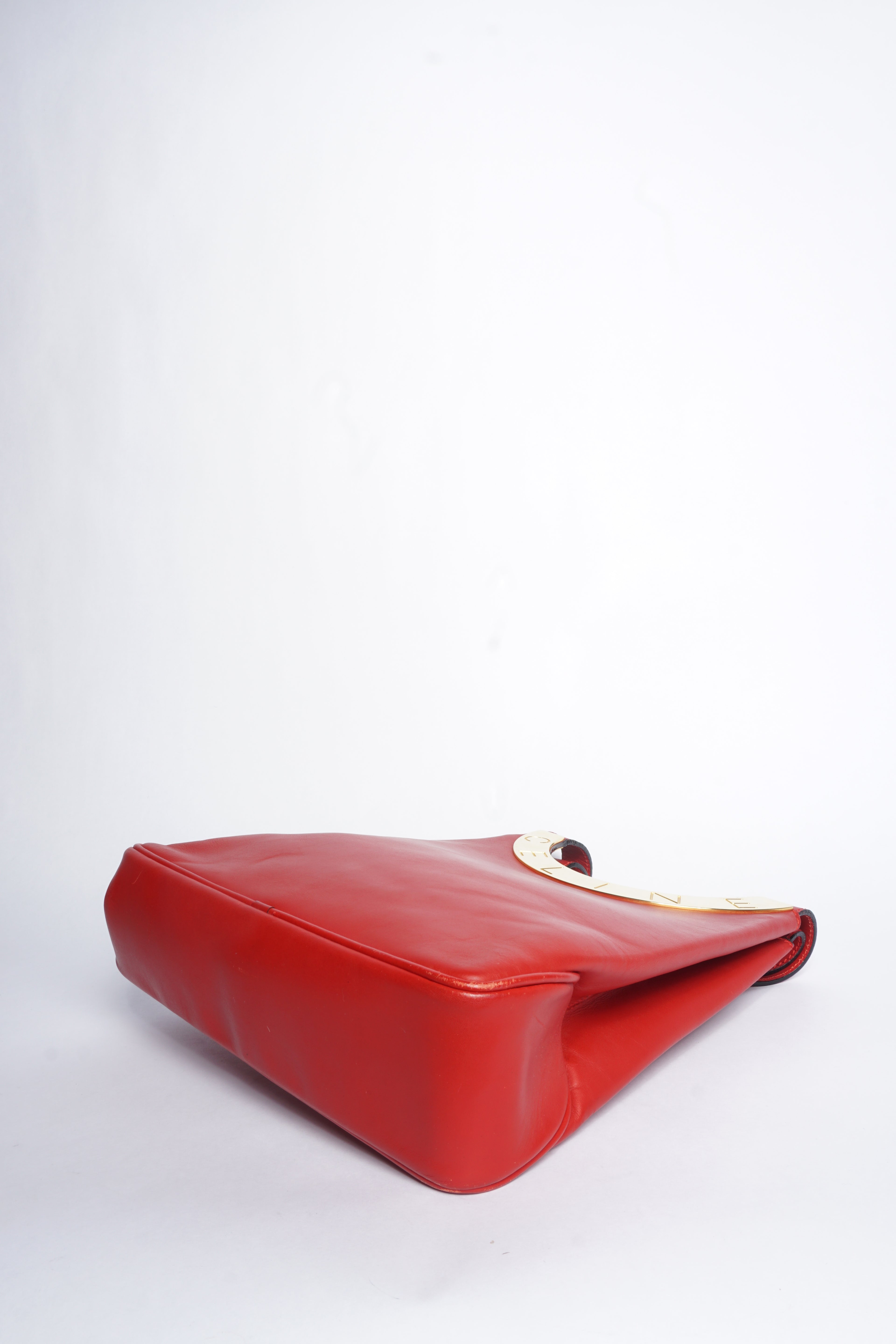 Celine Red Leather Shoulder Bag