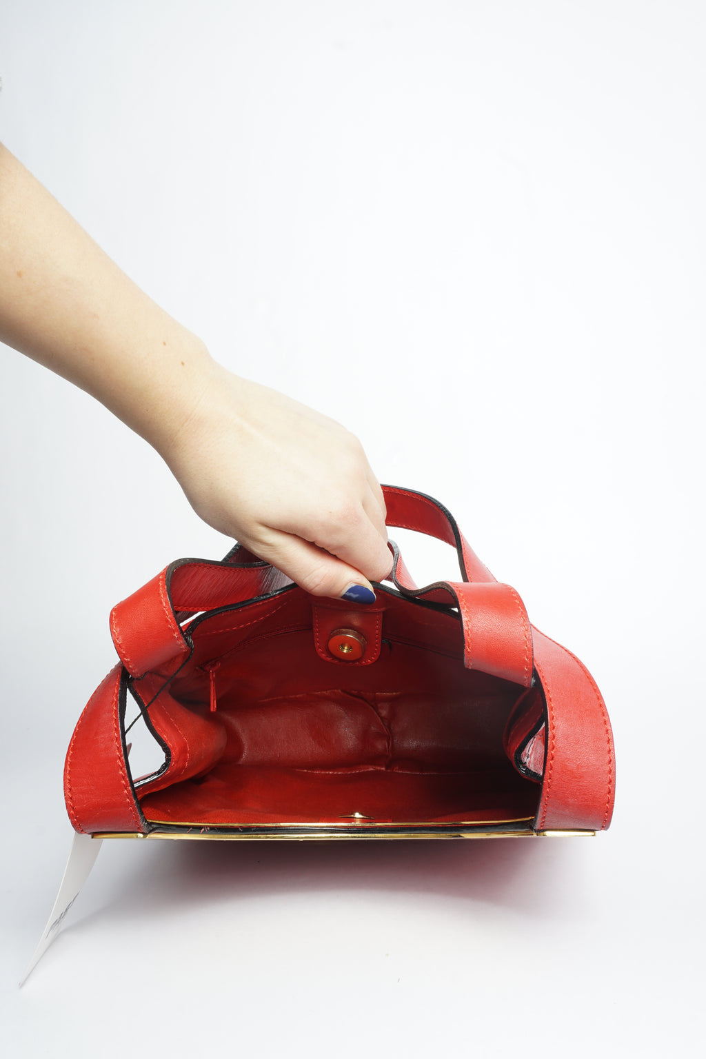 Celine Red Leather Shoulder Bag