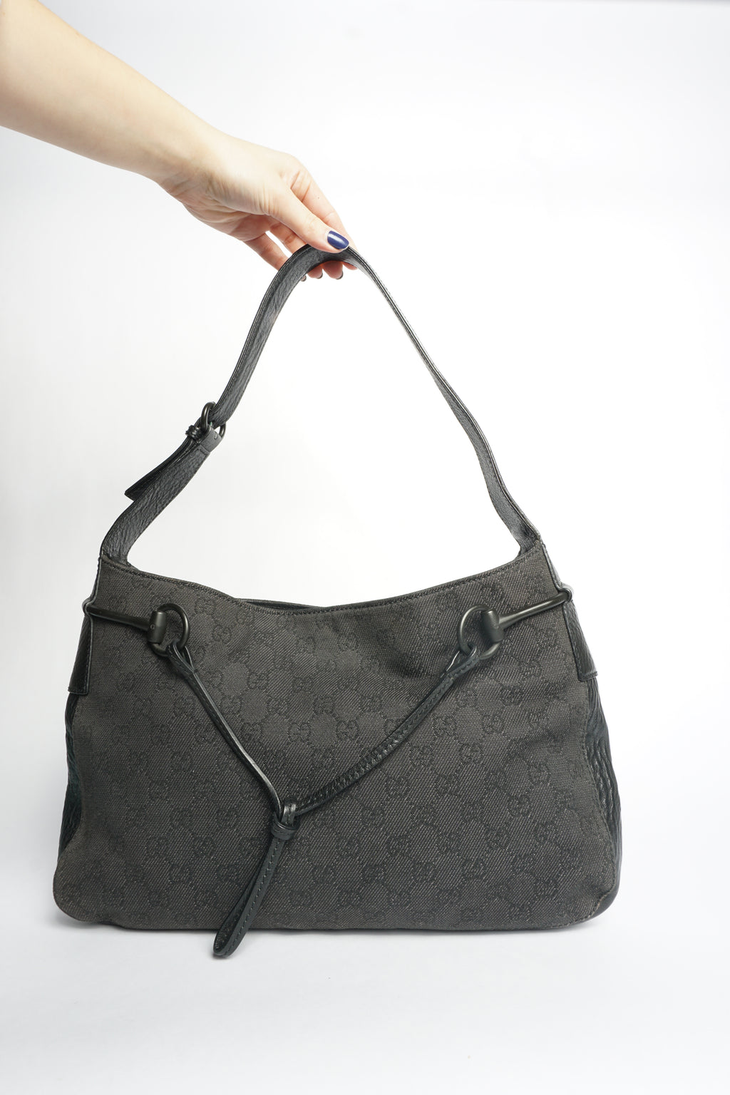Gucci Monogram Buckle Shoulder Bag