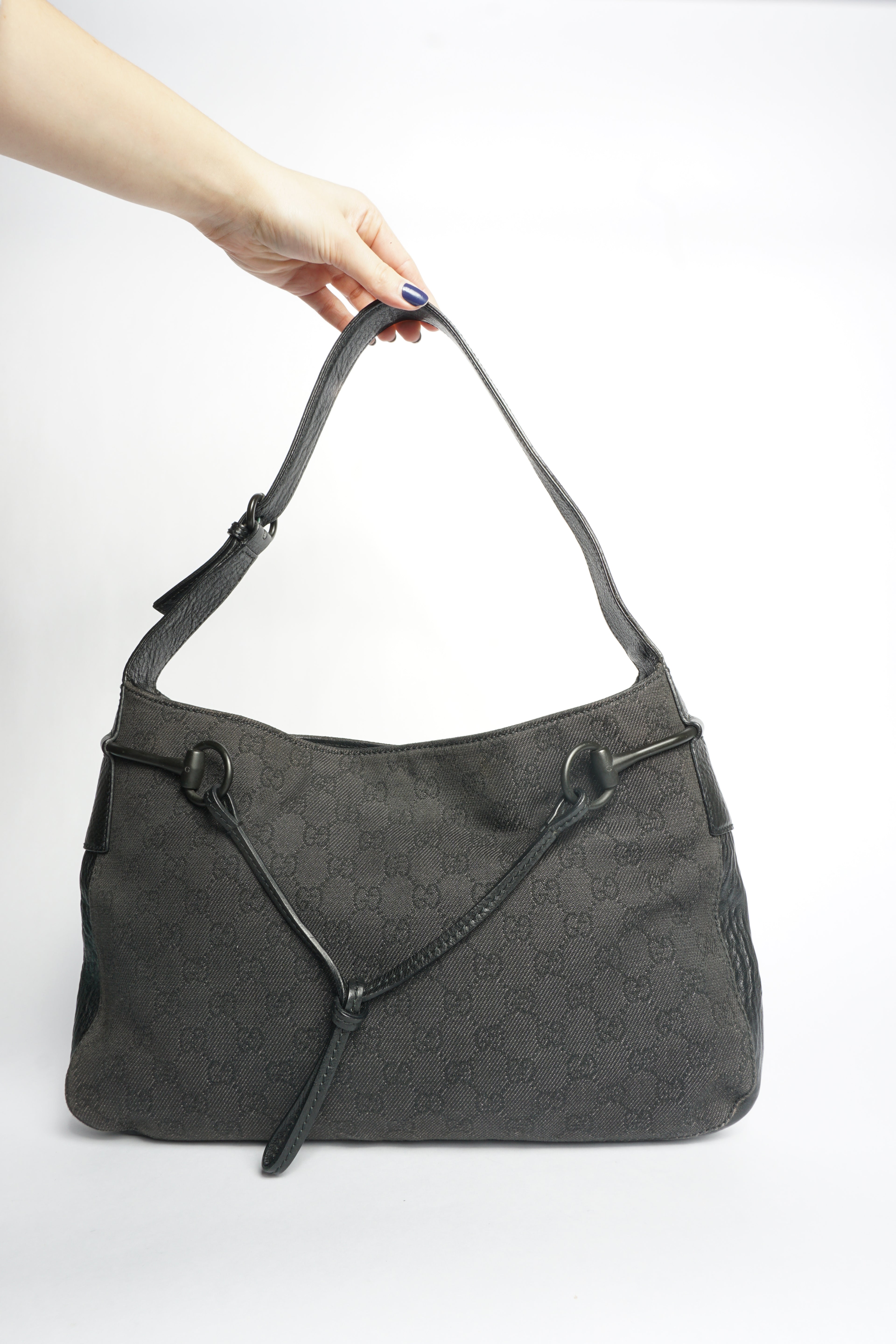 Gucci Monogram Buckle Shoulder Bag