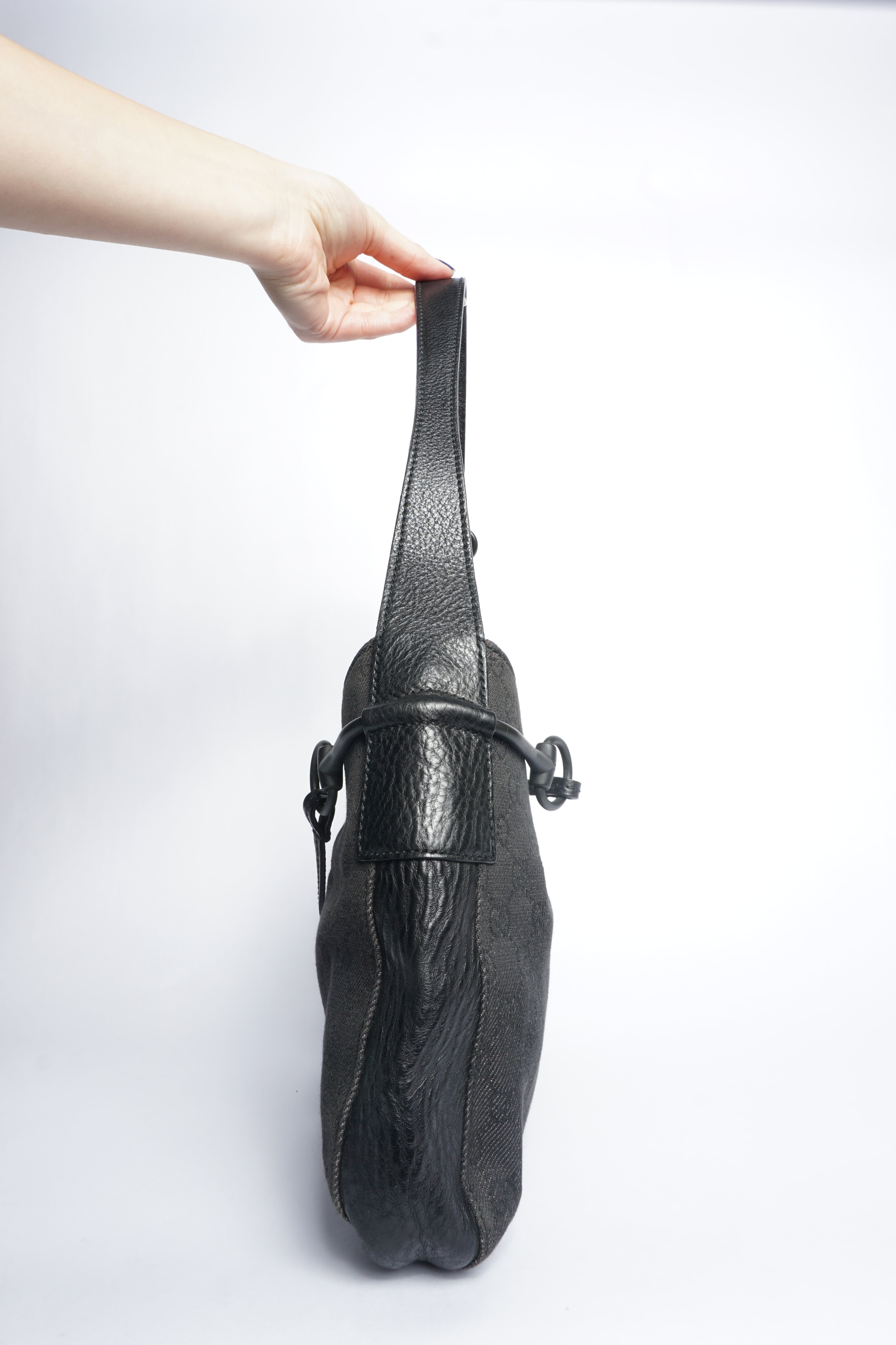 Gucci Monogram Buckle Shoulder Bag