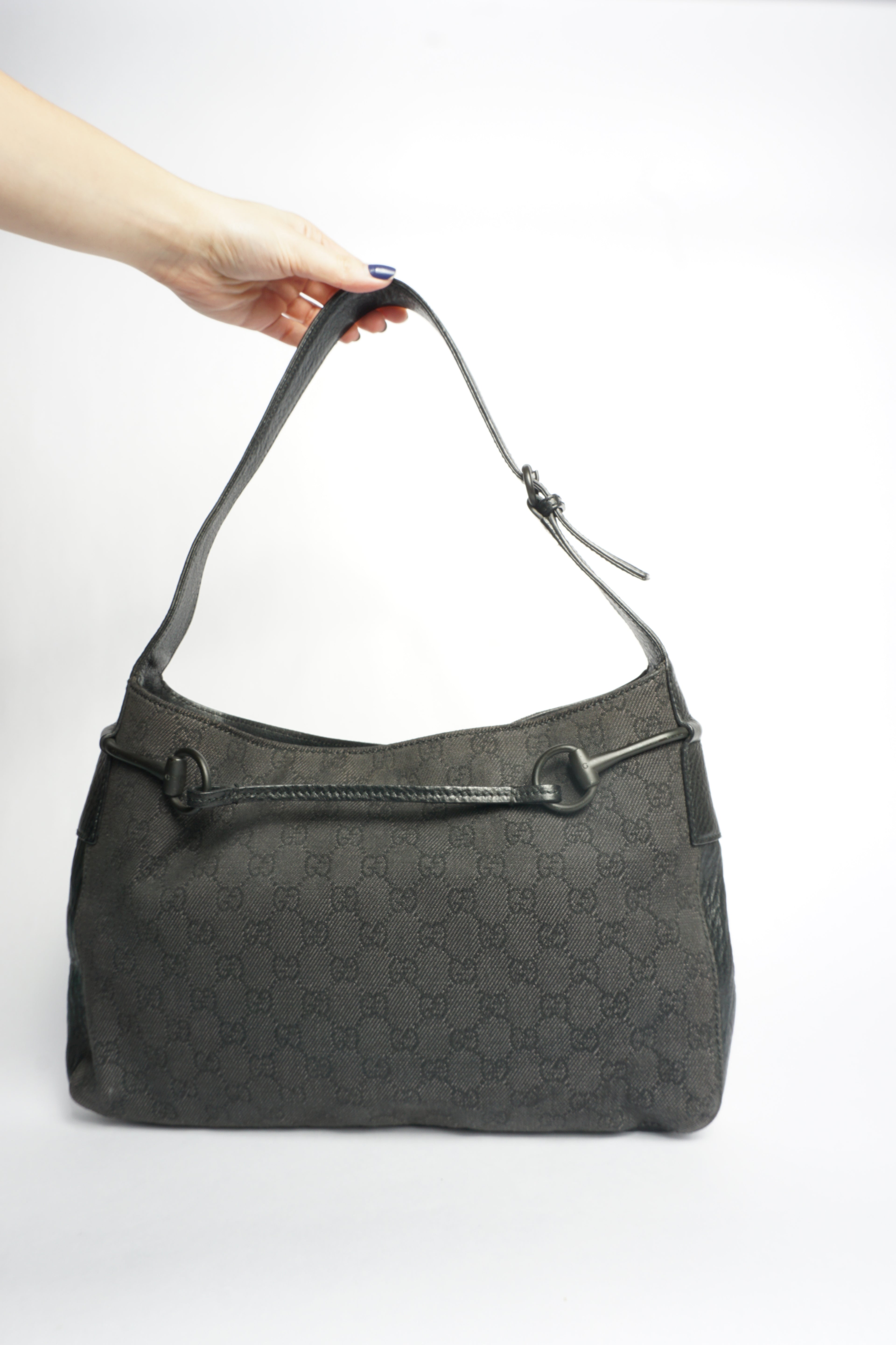 Gucci Monogram Buckle Shoulder Bag
