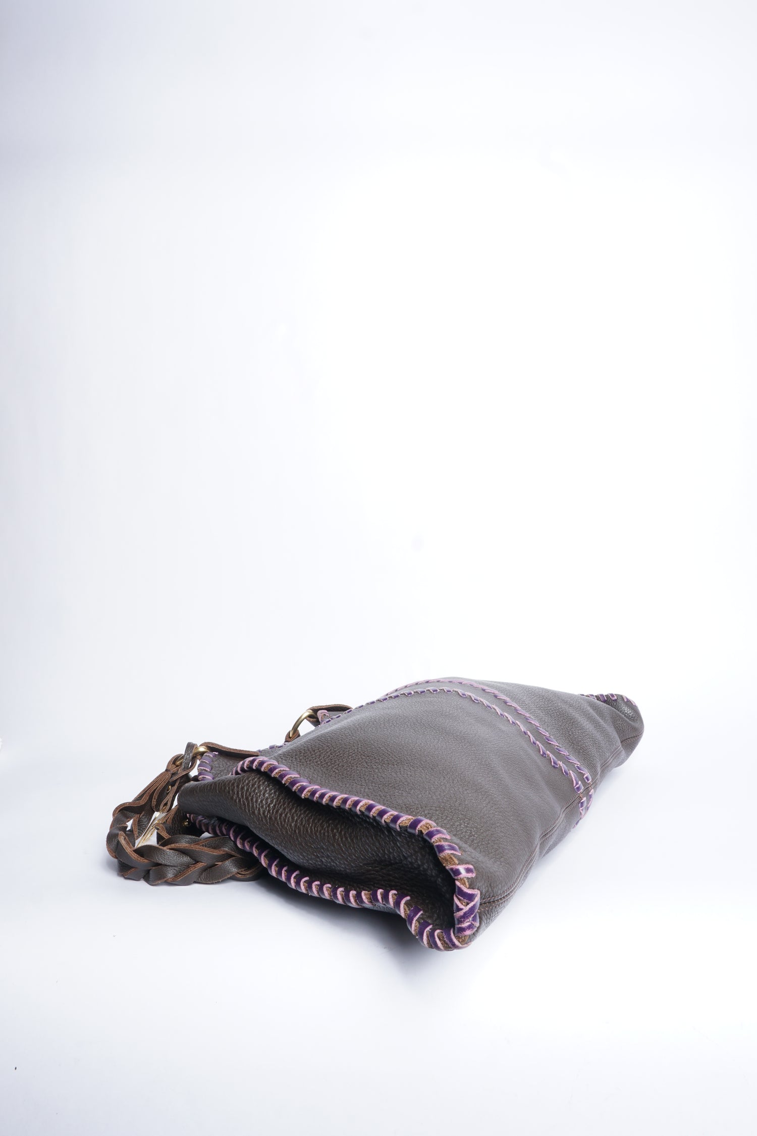 Fendi Leather Stitched Shoulder Bag