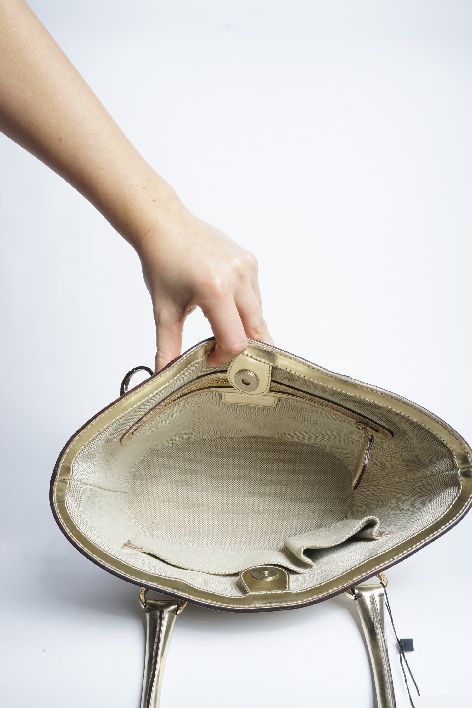 Dior Monogram Gold Metallic Bag