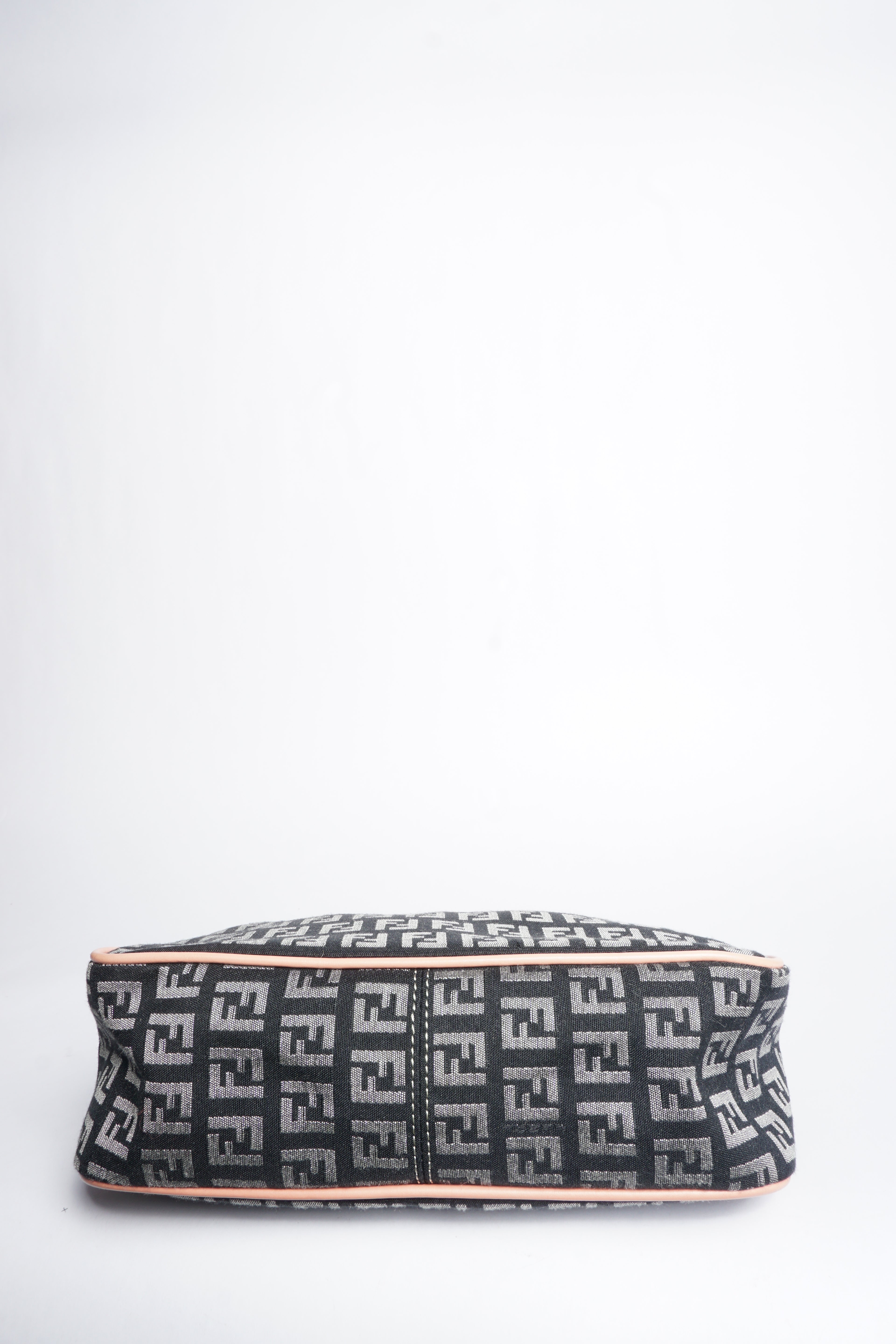 Fendi Navy/Pink Zucca Hobo Bag