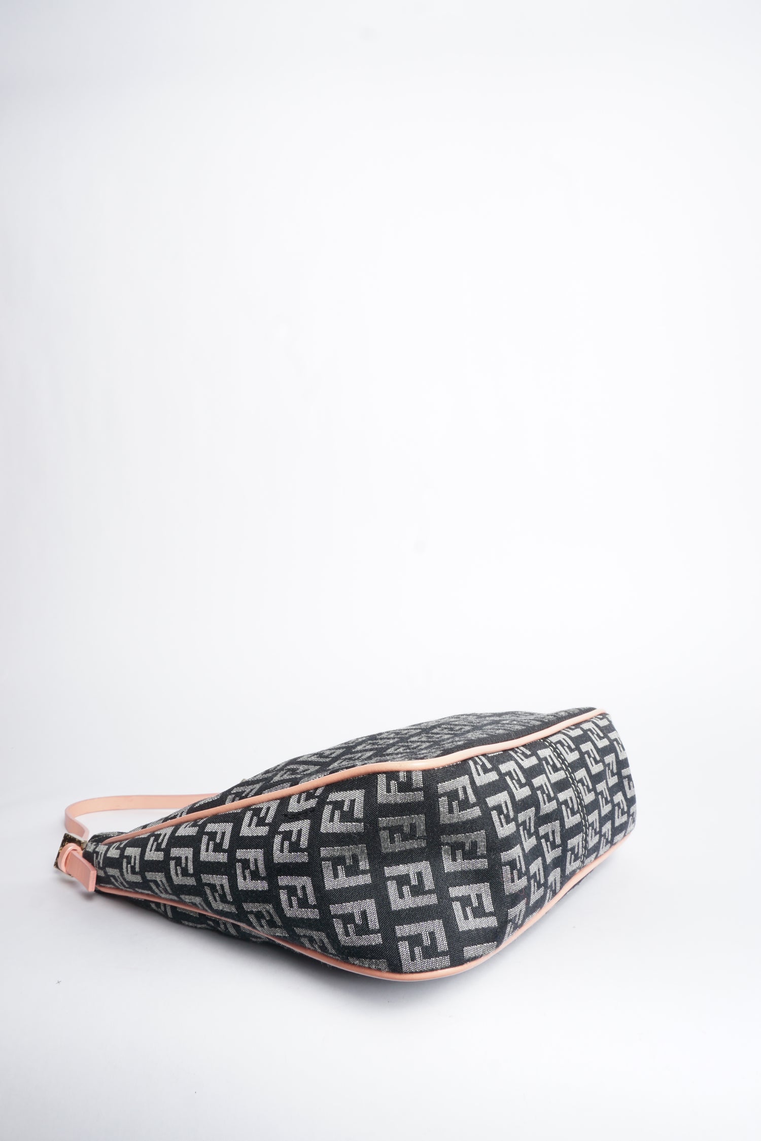 Fendi Navy/Pink Zucca Hobo Bag