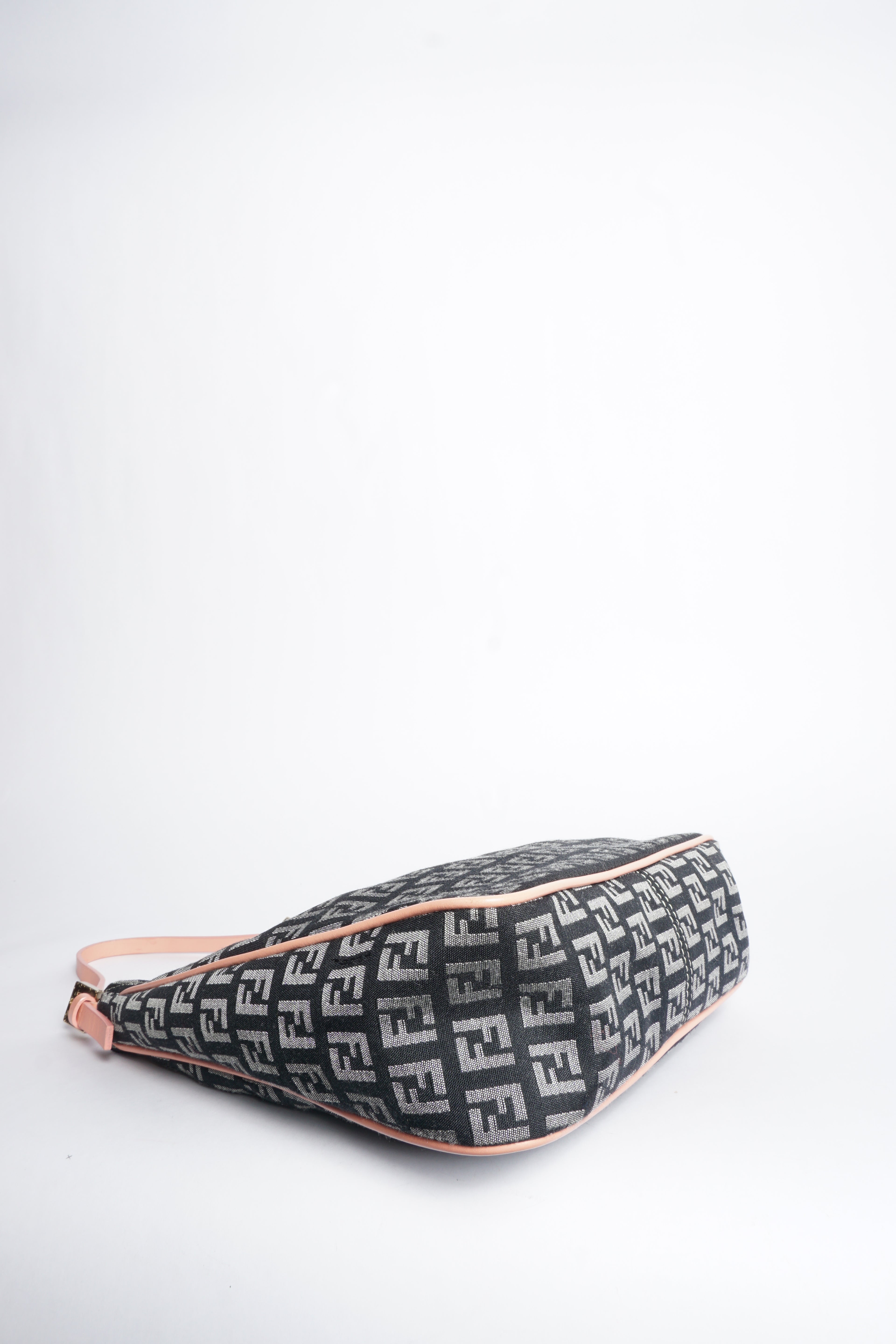 Fendi Navy/Pink Zucca Hobo Bag