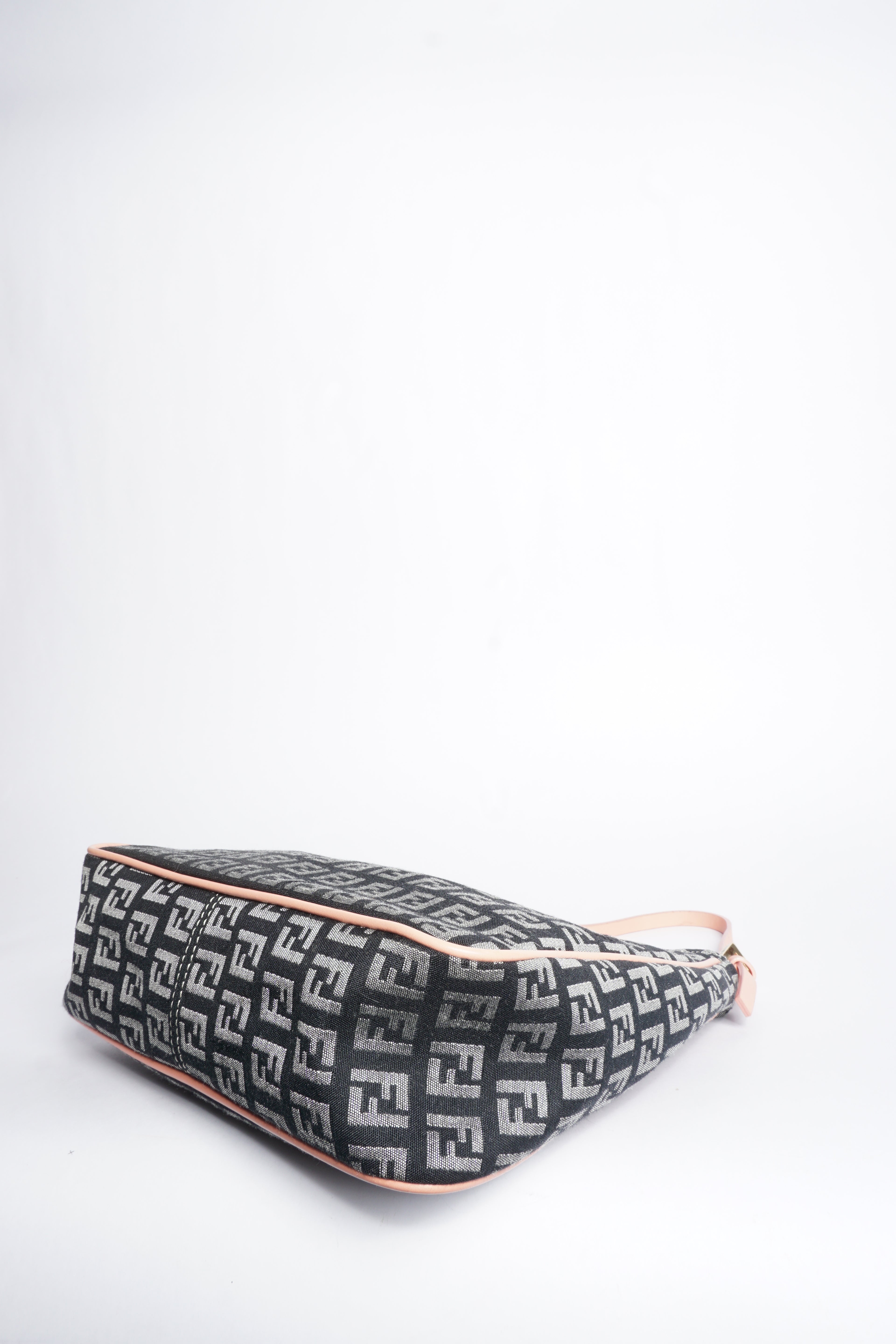 Fendi Navy/Pink Zucca Hobo Bag