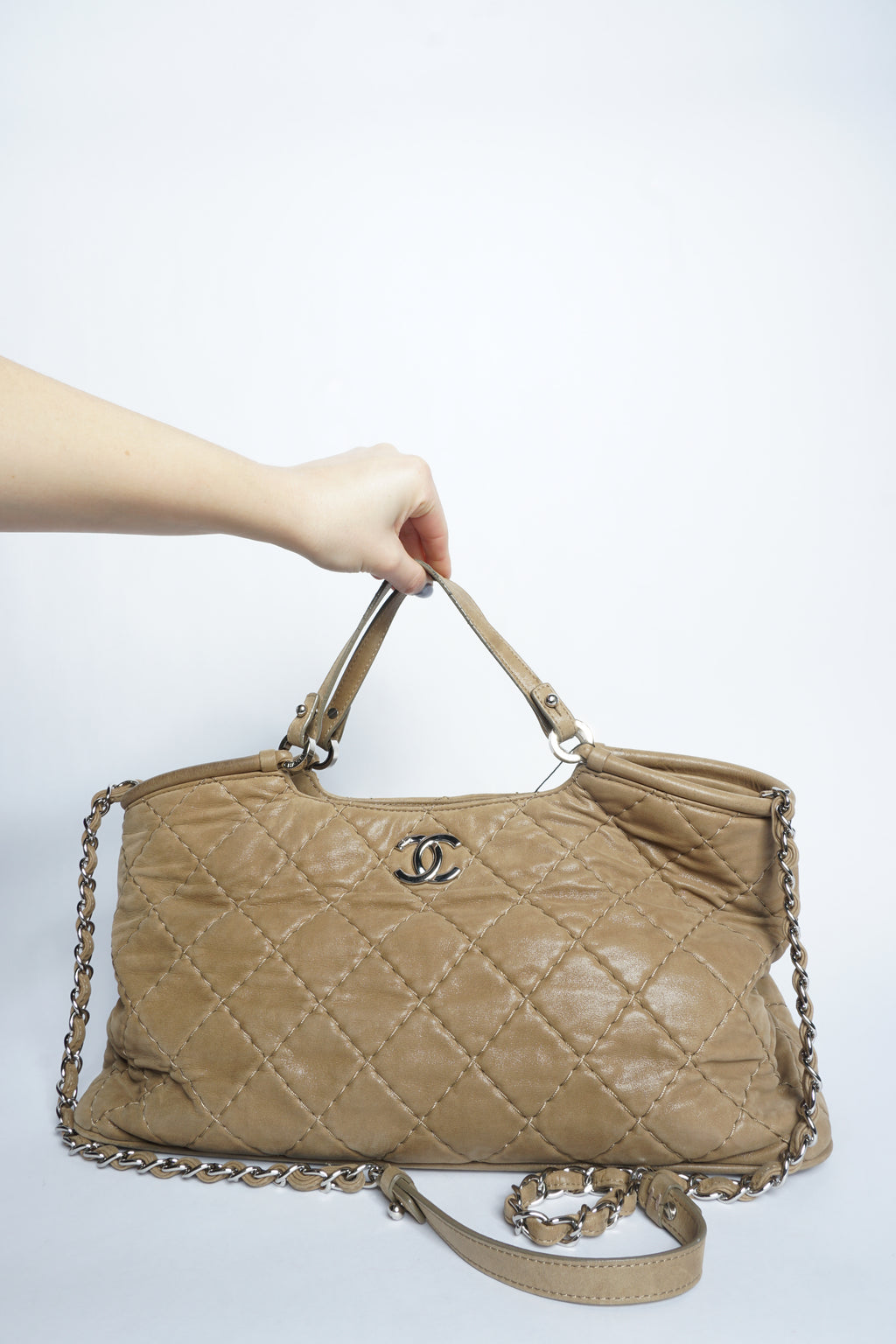 Chanel Wild Stitch Leather 2-Way Bag