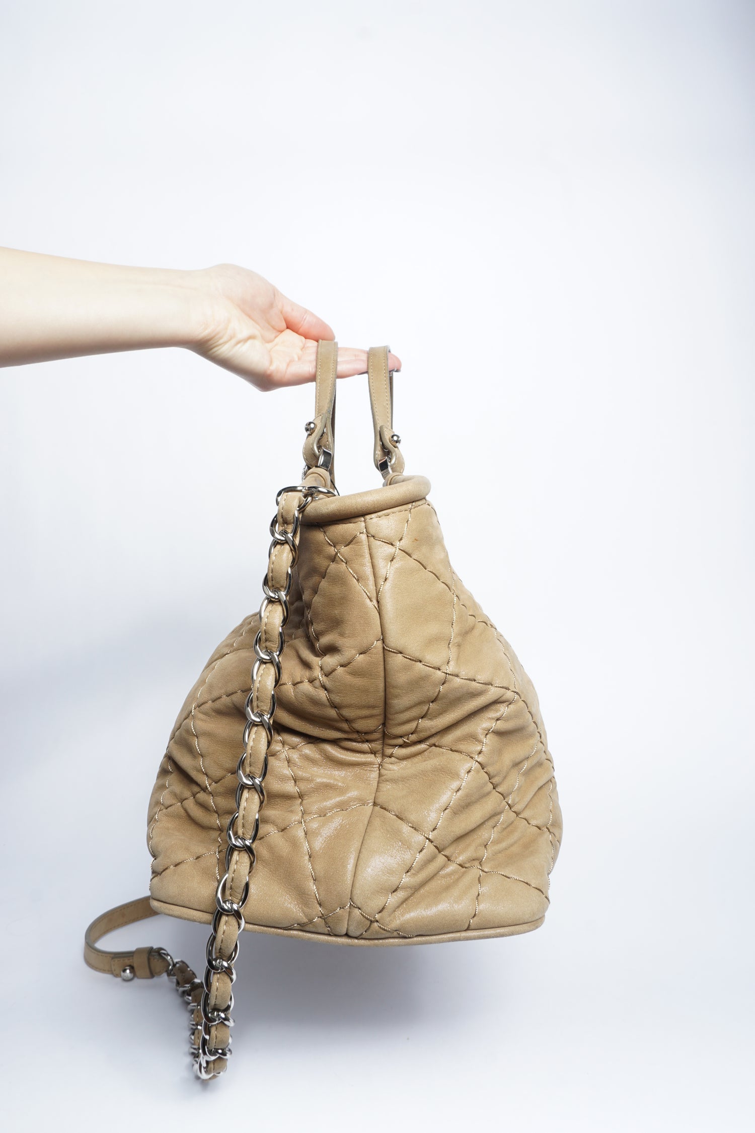 Chanel Wild Stitch Leather 2-Way Bag