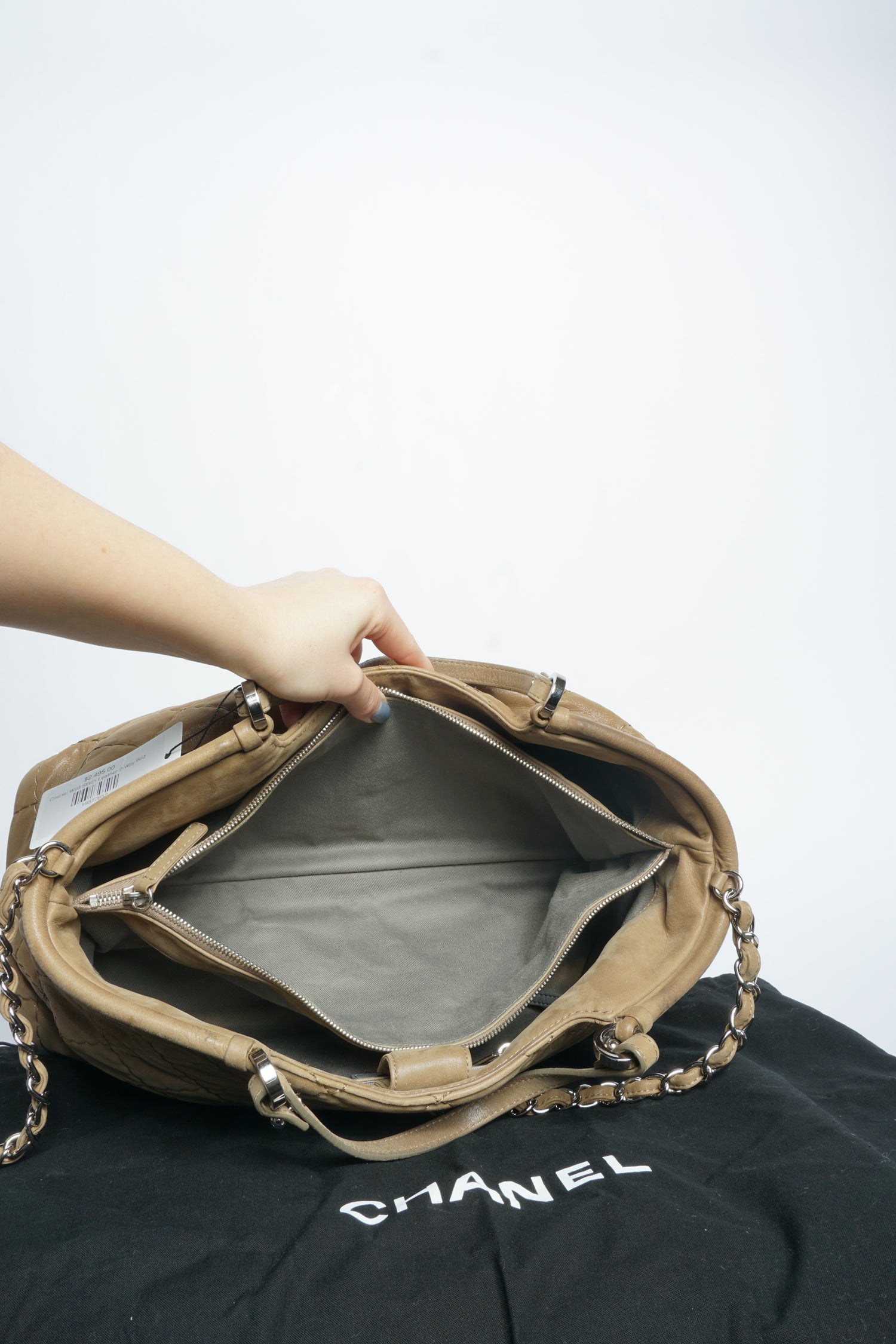 Chanel Wild Stitch Leather 2-Way Bag