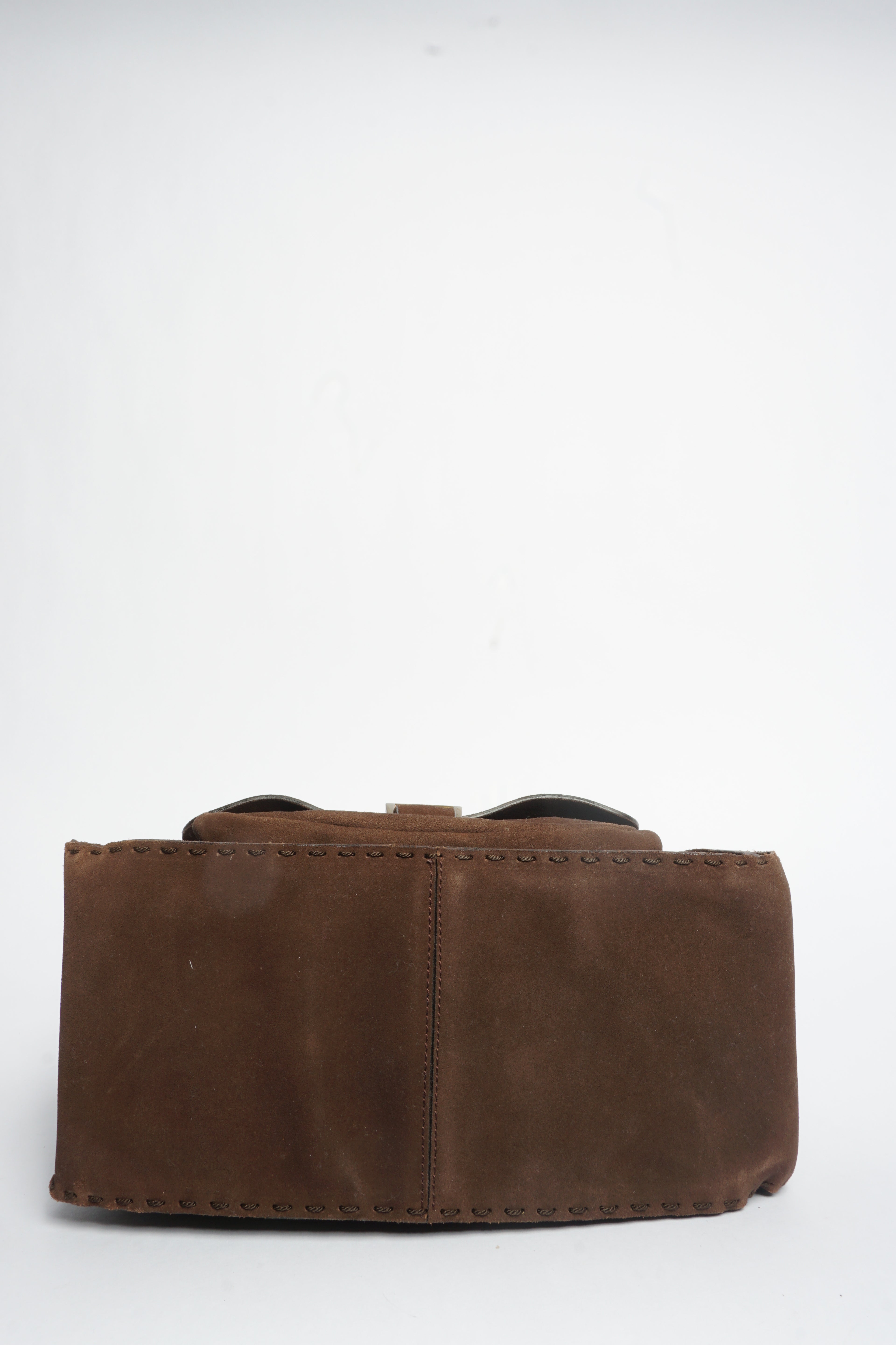 Prada Brown Suede Chain Crossbody Bag