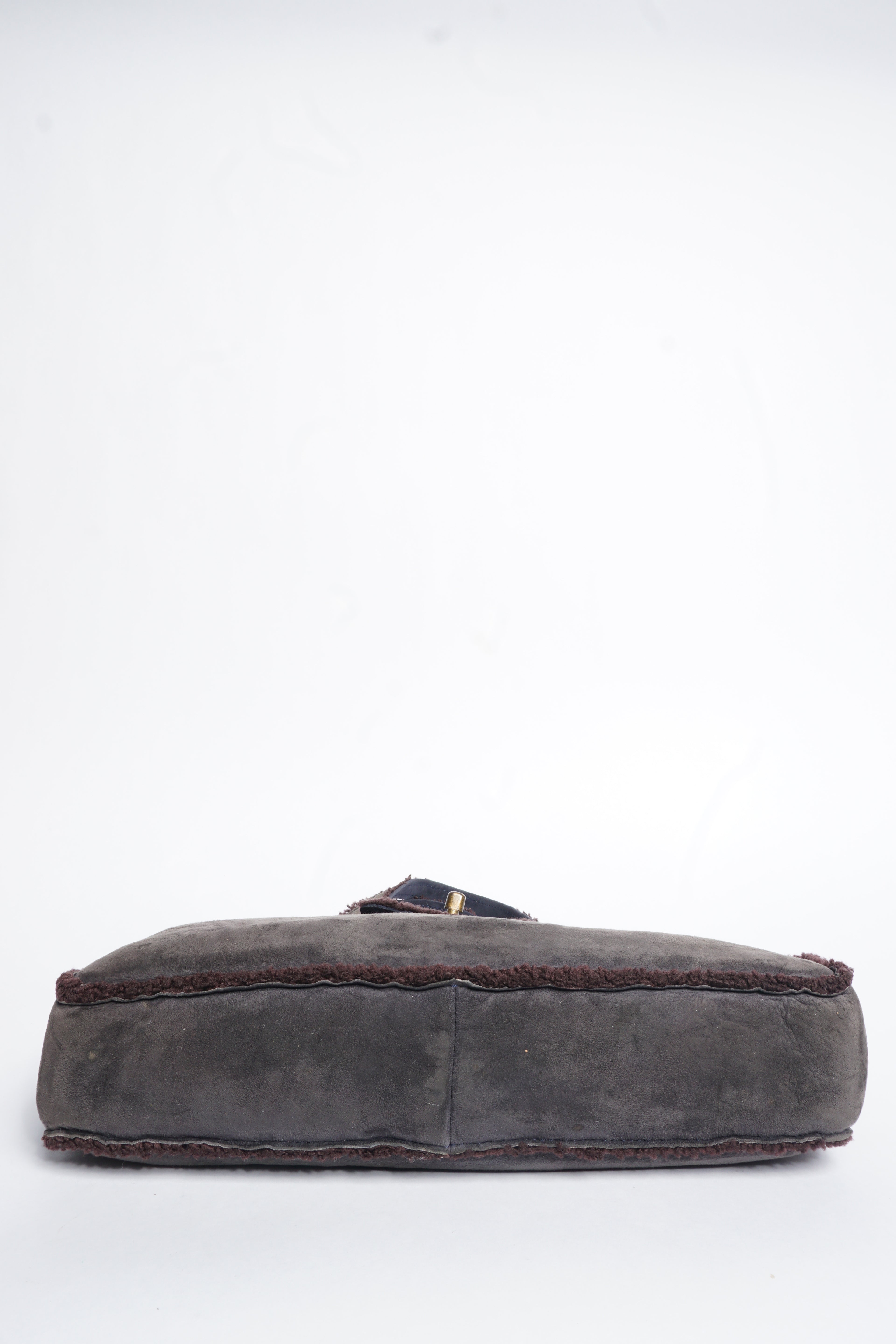 Chanel Suede Shearling Mouton Bag