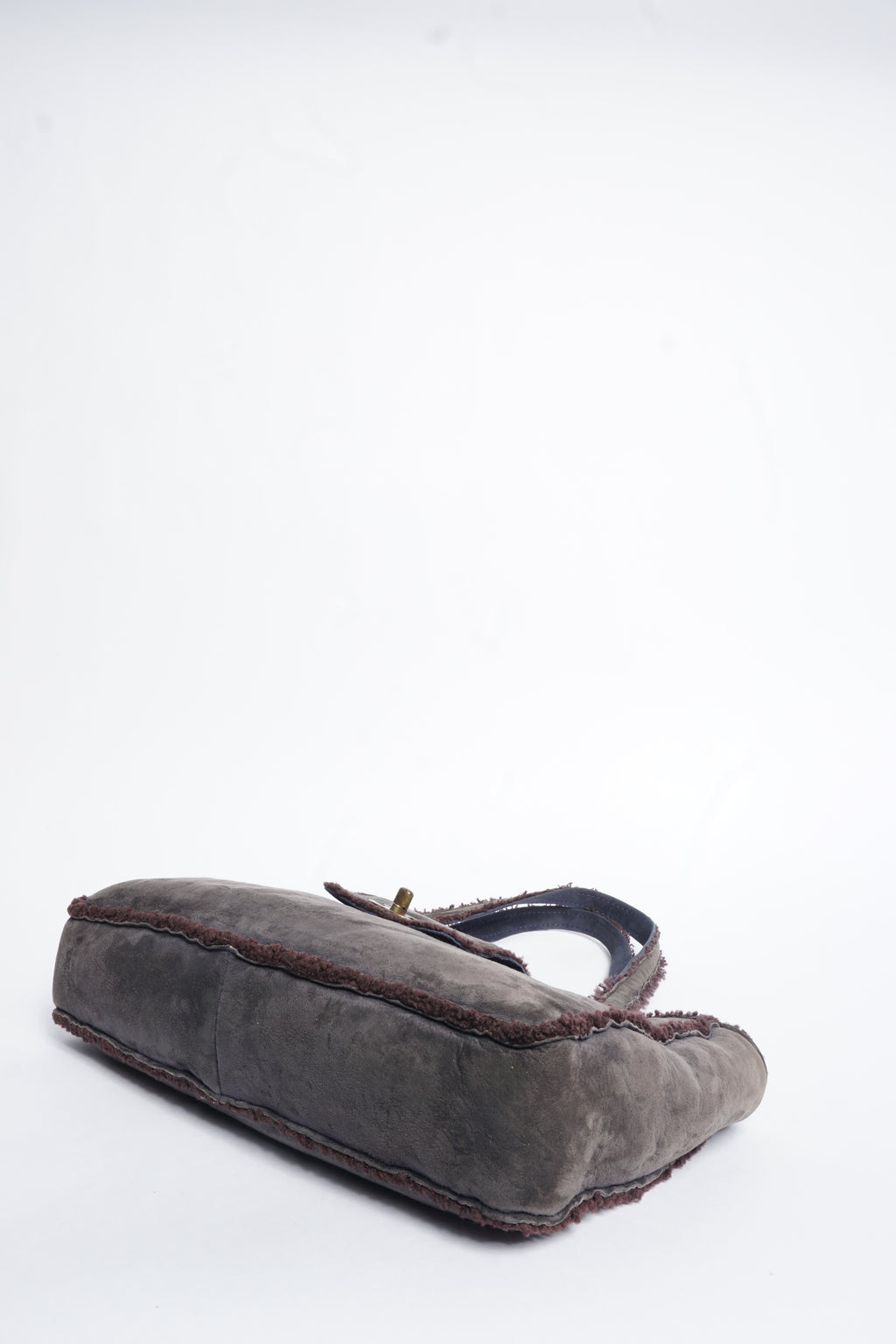 Chanel Suede Shearling Mouton Bag