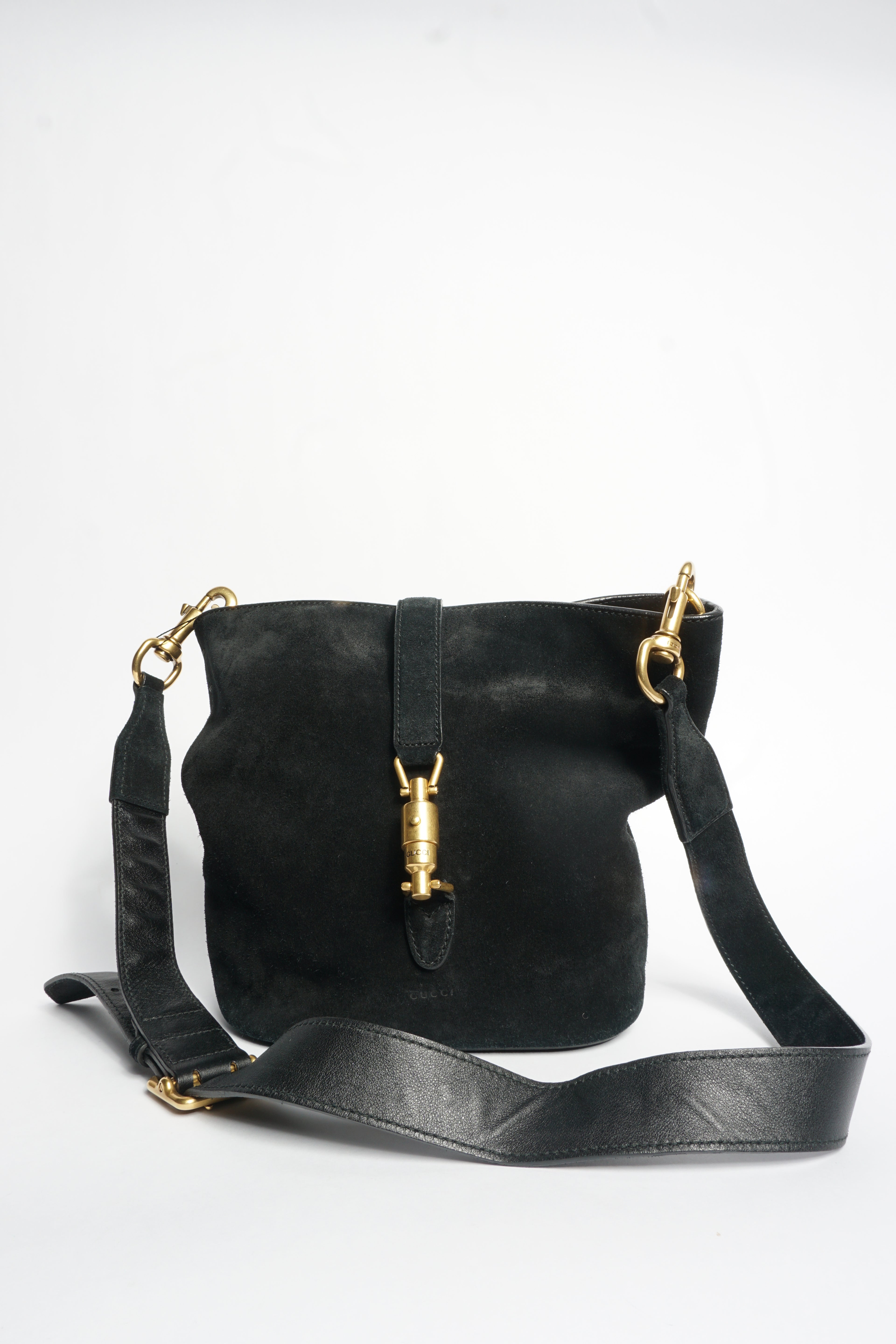 Gucci Black Suede Shoulder Bag