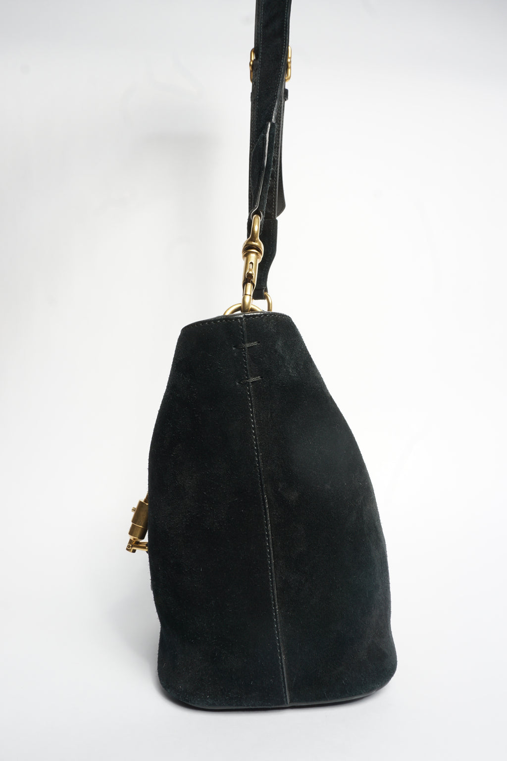 Gucci Black Suede Shoulder Bag