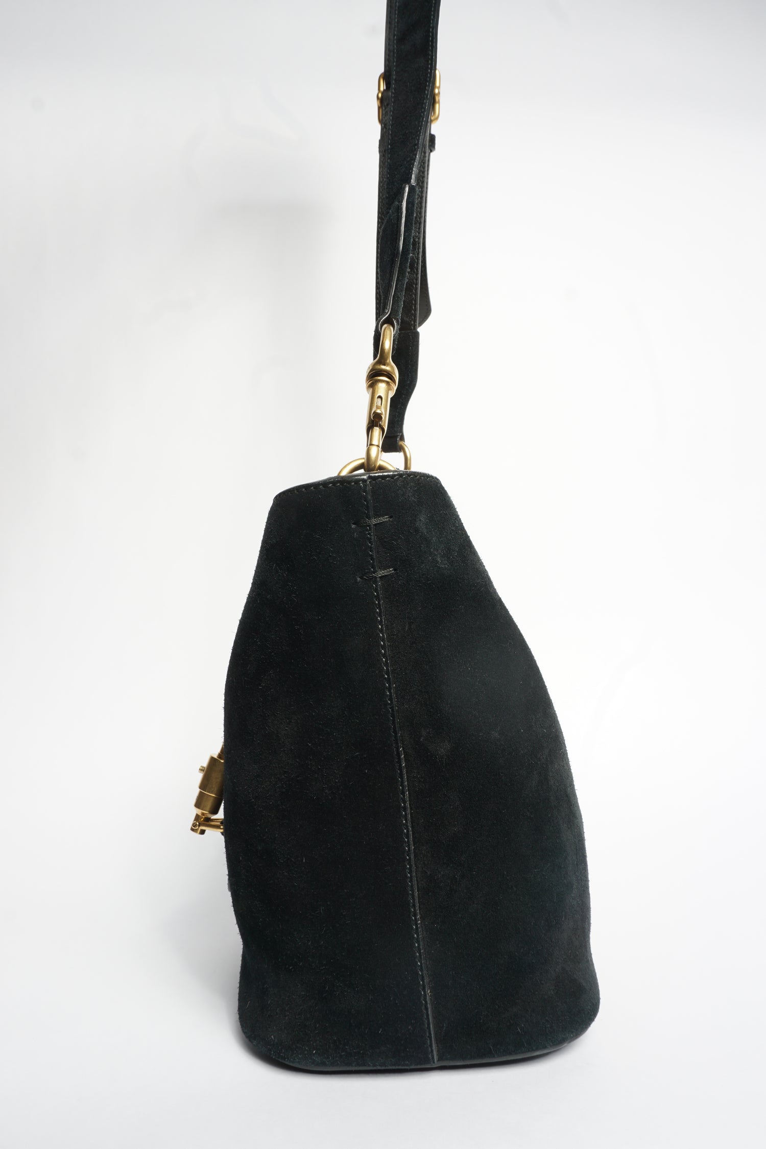 Gucci Black Suede Shoulder Bag