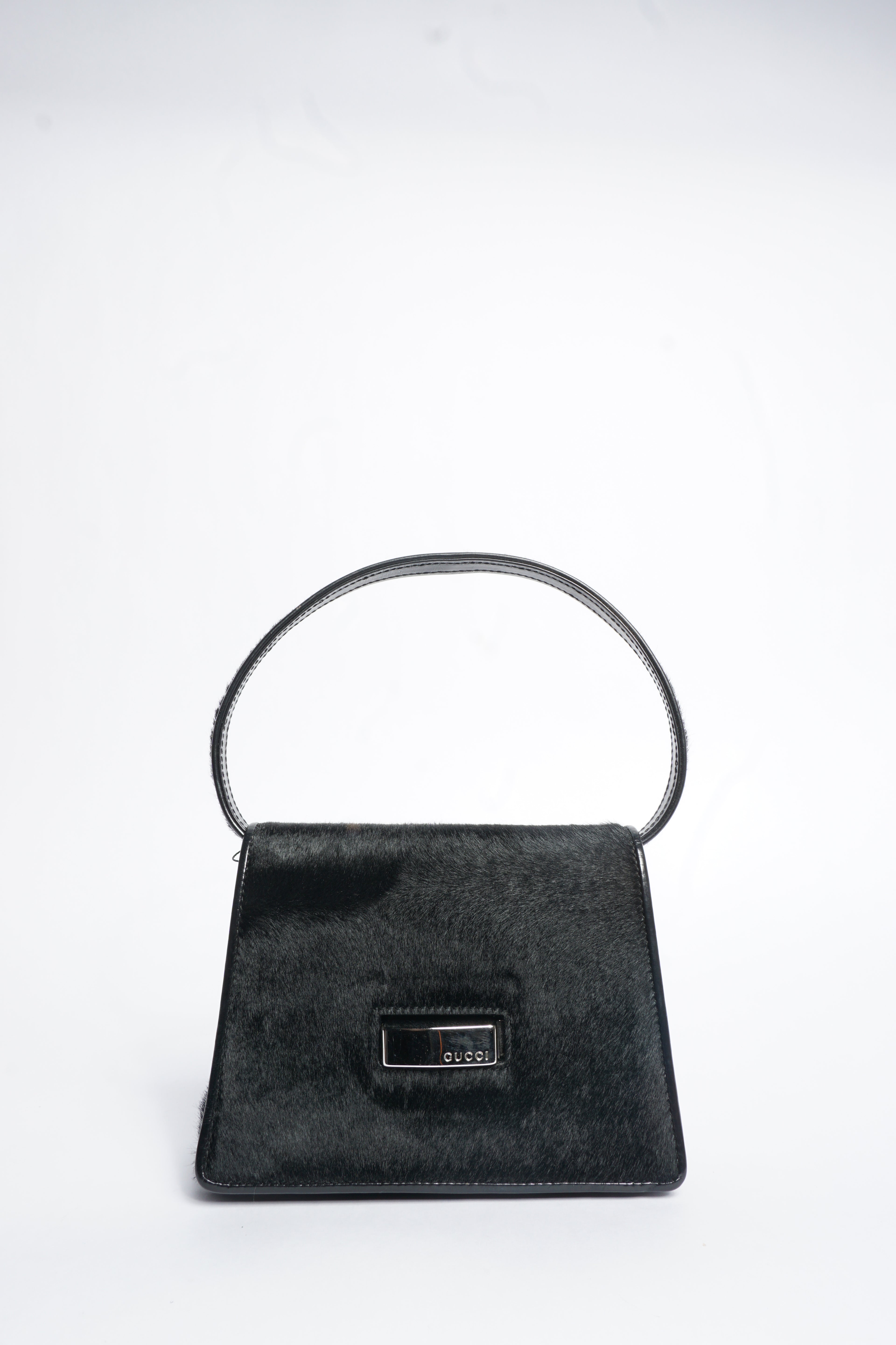 Gucci Black Pony Hair Crossbody Bag