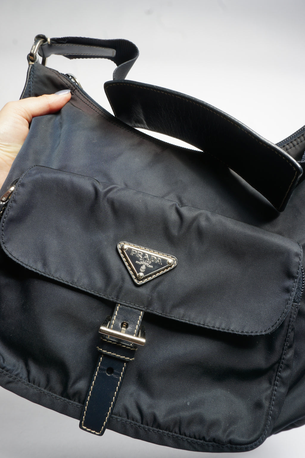 Prada Nylon Navy Shoulder Bag