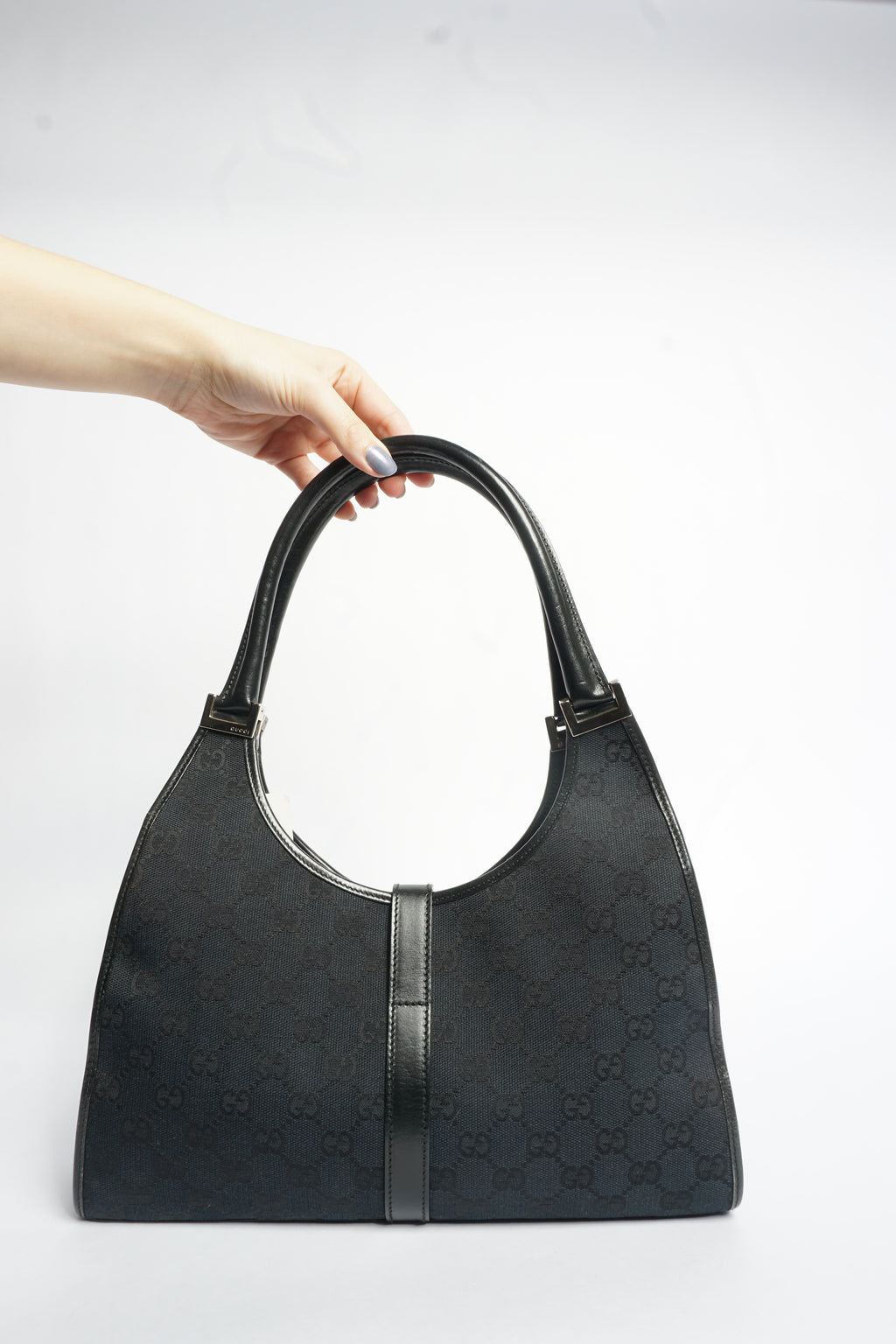 Gucci Jackie Handbag GG Canvas Black