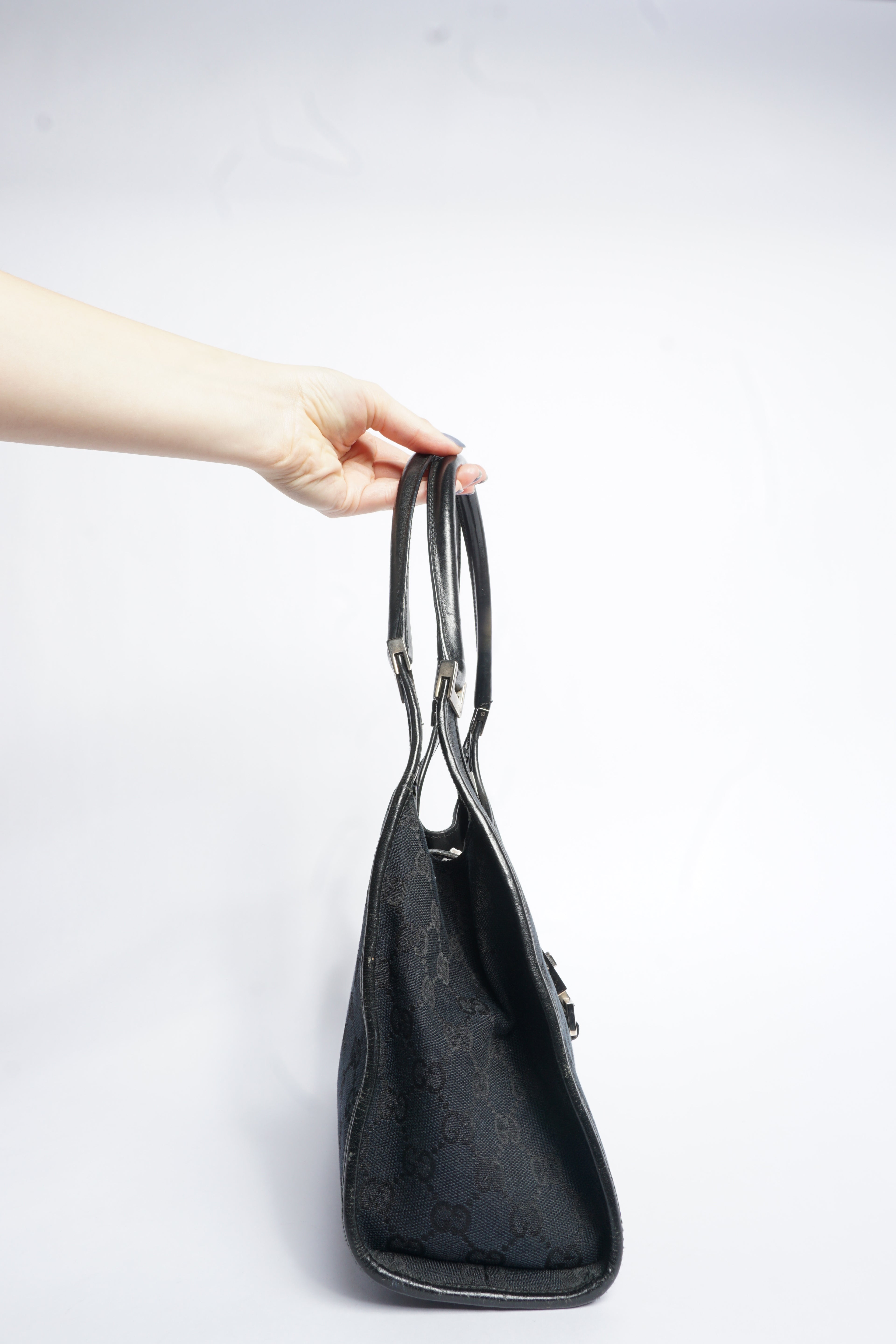 Gucci Jackie Handbag GG Canvas Black