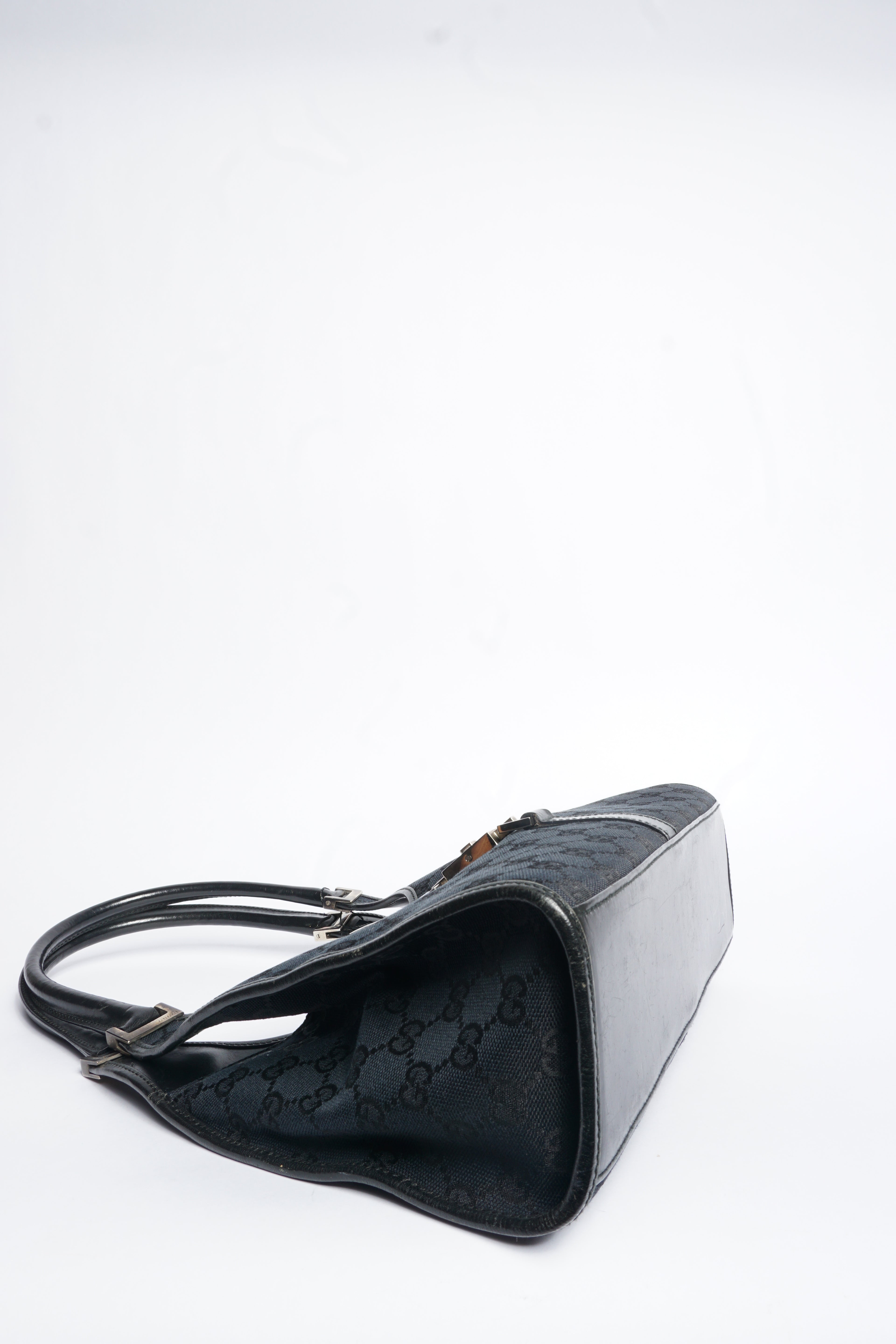 Gucci Jackie Handbag GG Canvas Black