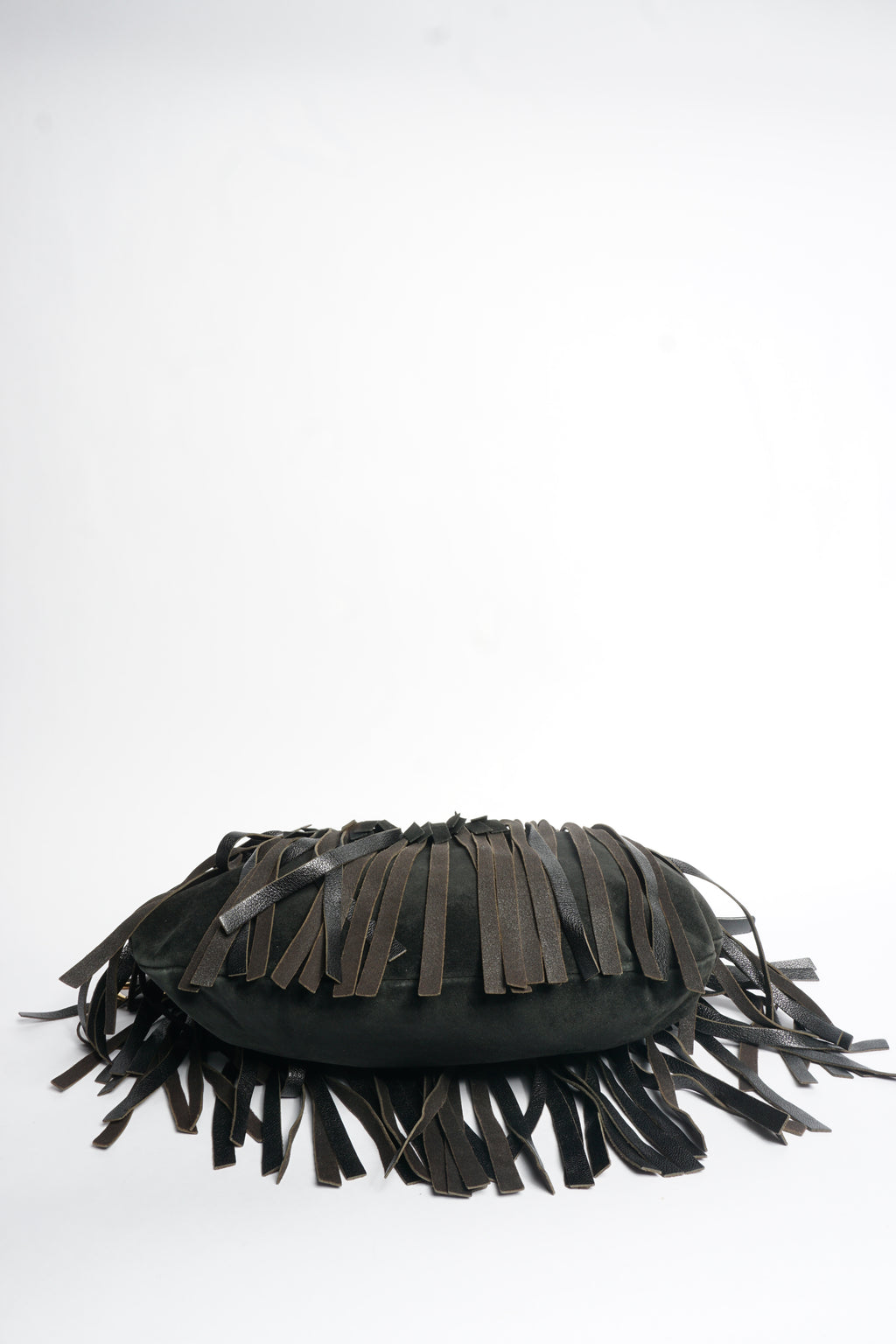 YSL Black Fringe Crossbody