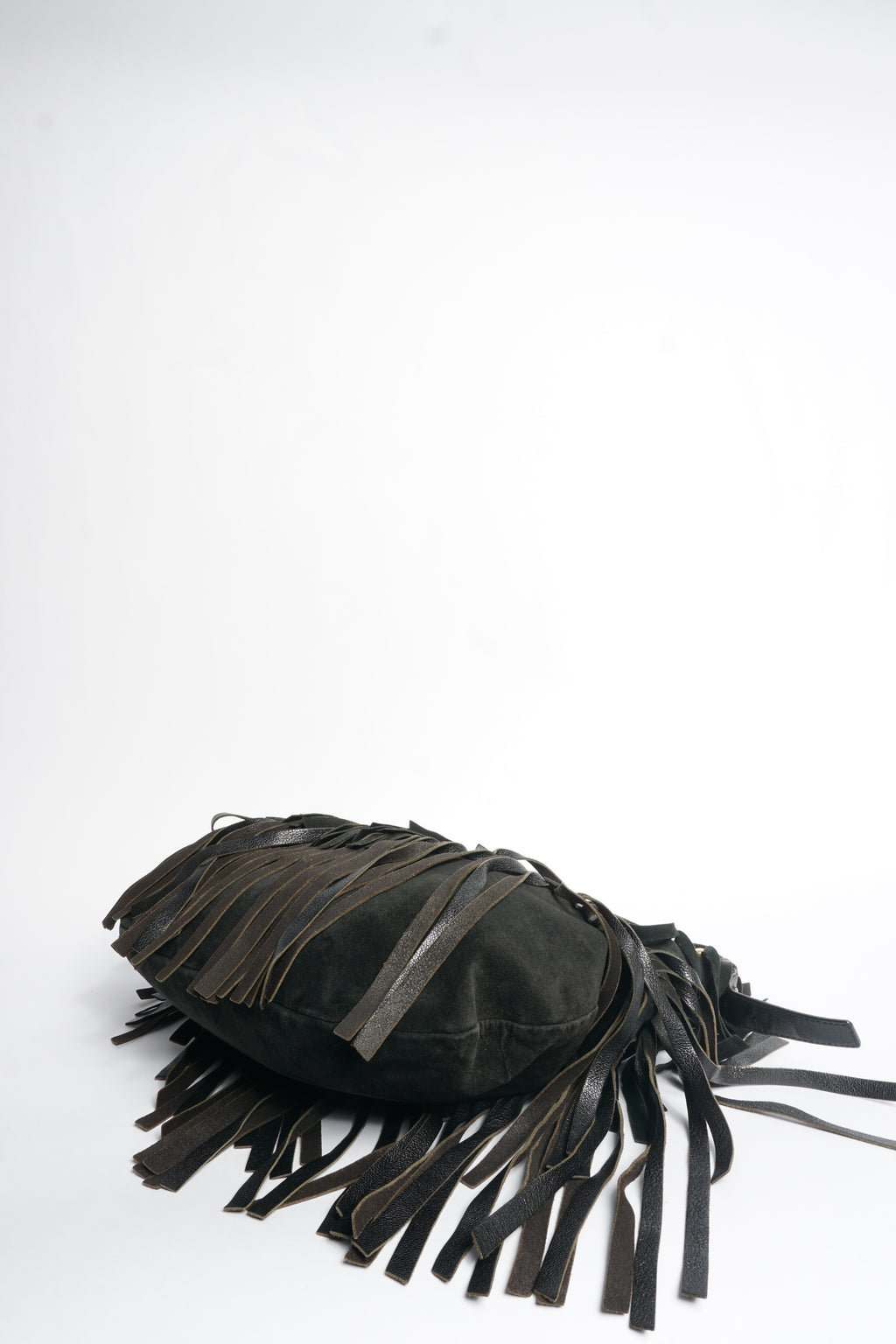 YSL Black Fringe Crossbody