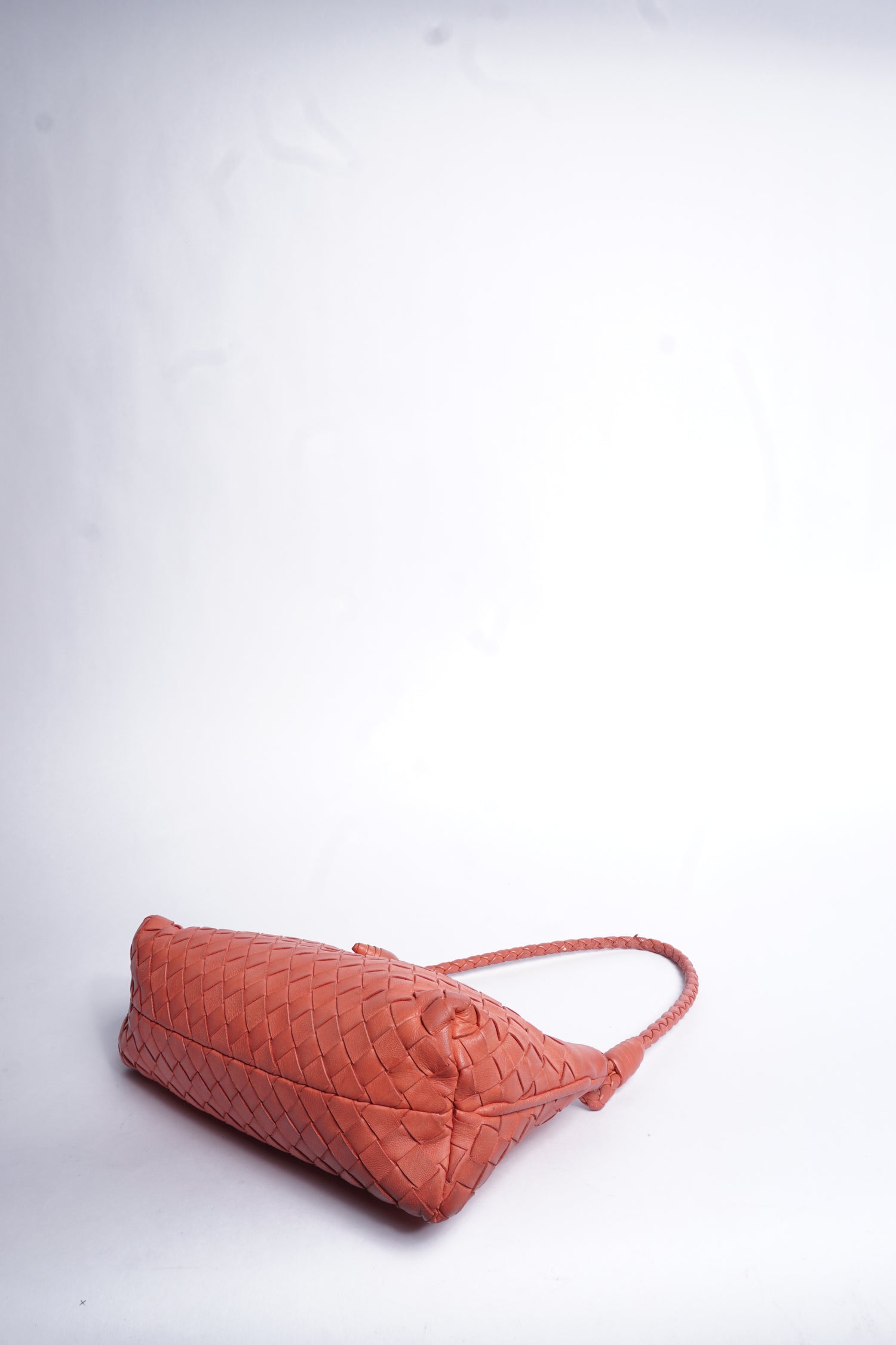 Bottega Veneta Orange Intrecciato Shoulder Bag
