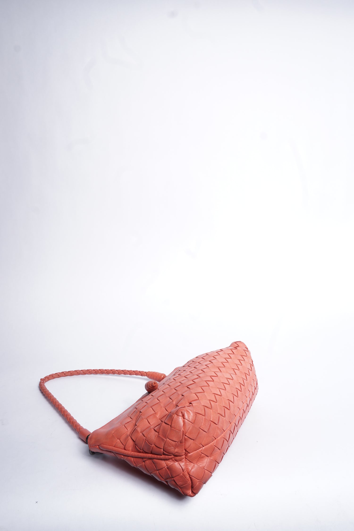 Bottega Veneta Orange Intrecciato Shoulder Bag