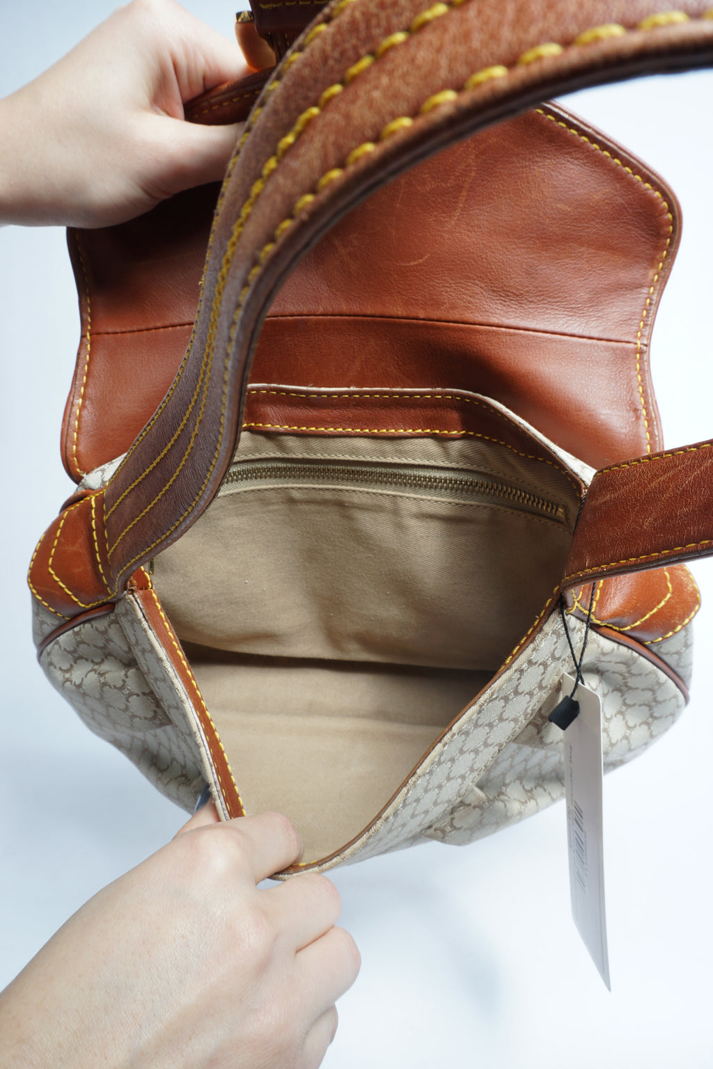 Celine Canvas Macadam Shoulder Bag