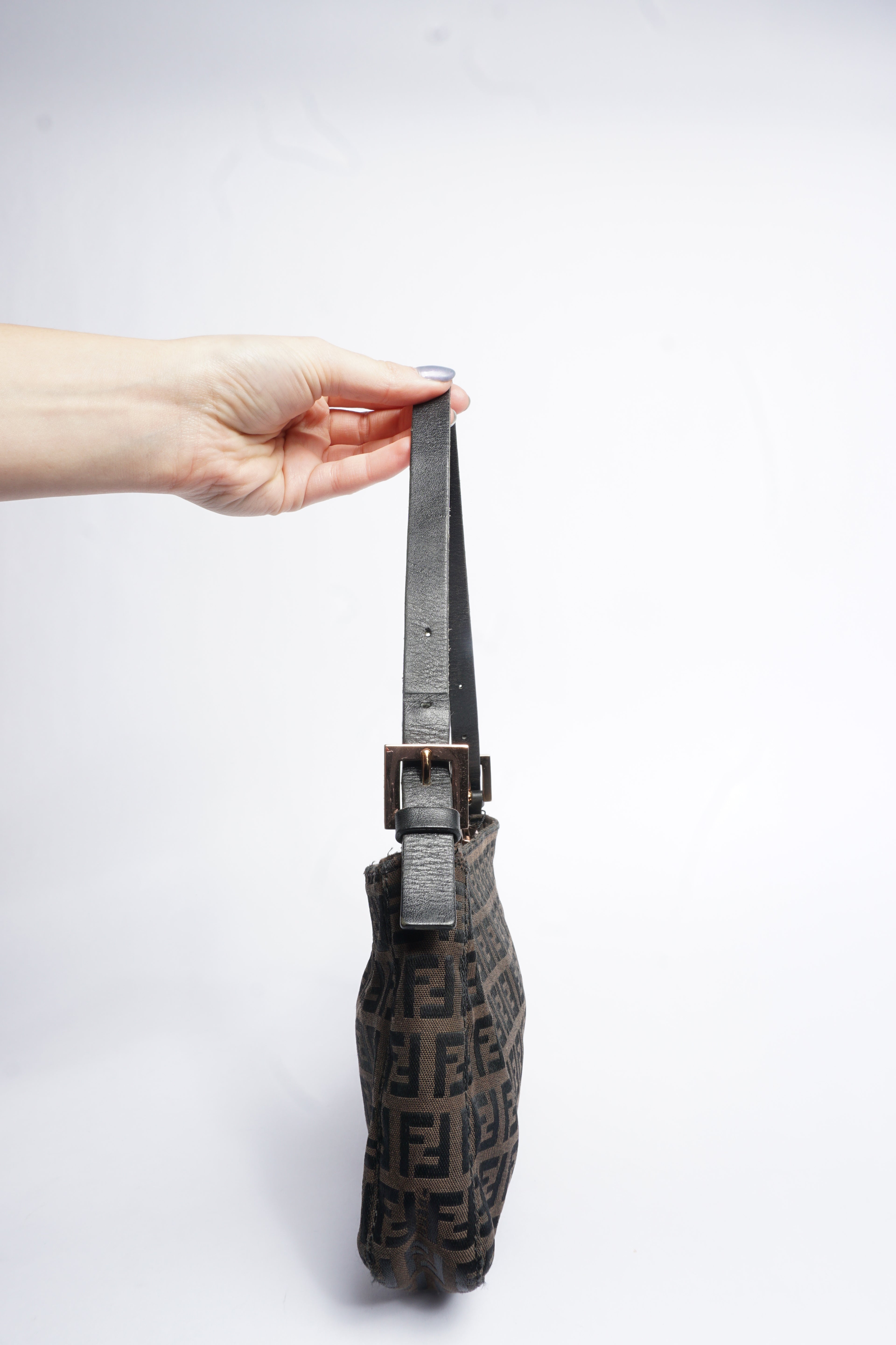 Fendi Zucca Pattern Canvas Shoulder Bag
