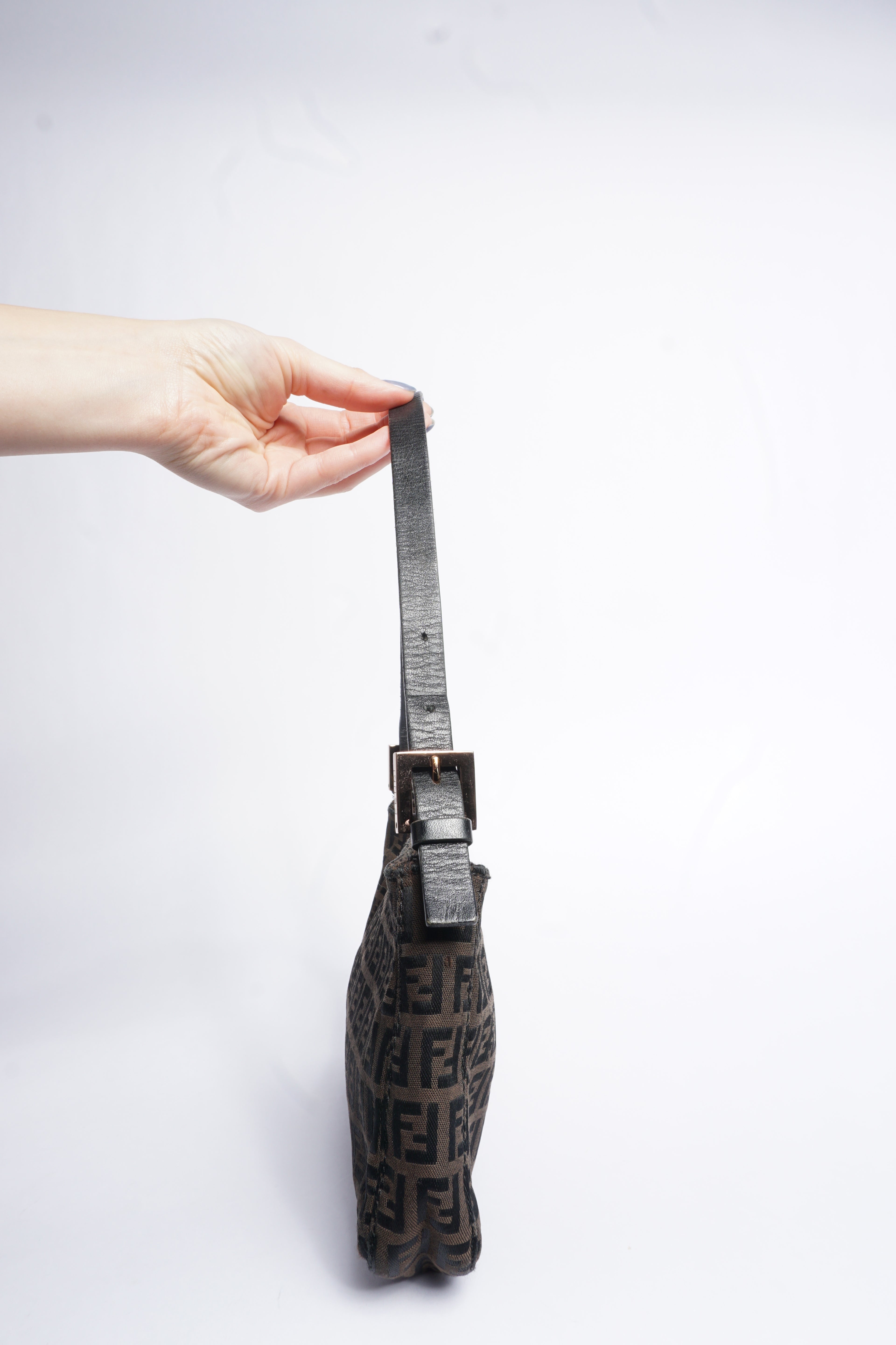 Fendi Zucca Pattern Canvas Shoulder Bag