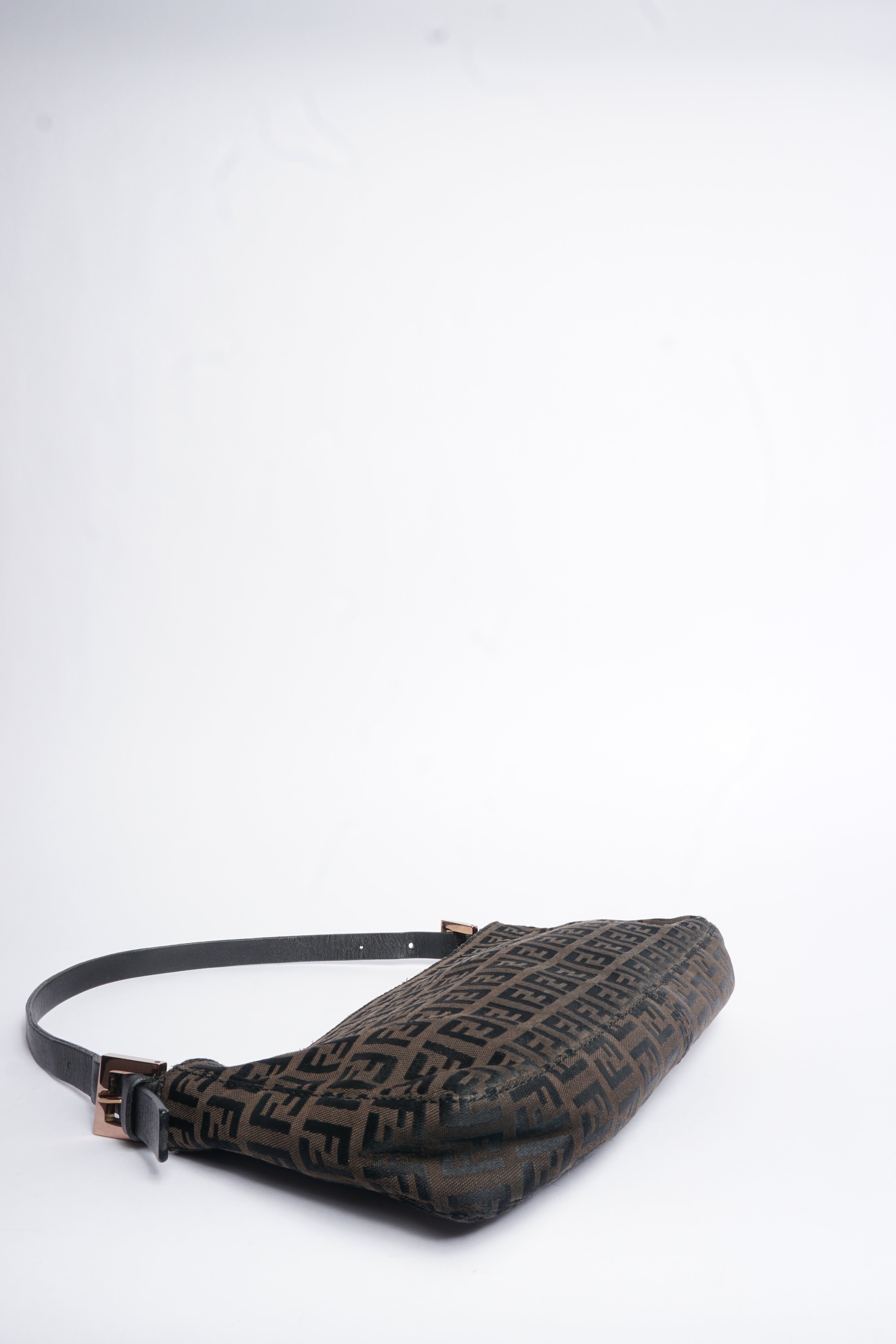 Fendi Zucca Pattern Canvas Shoulder Bag