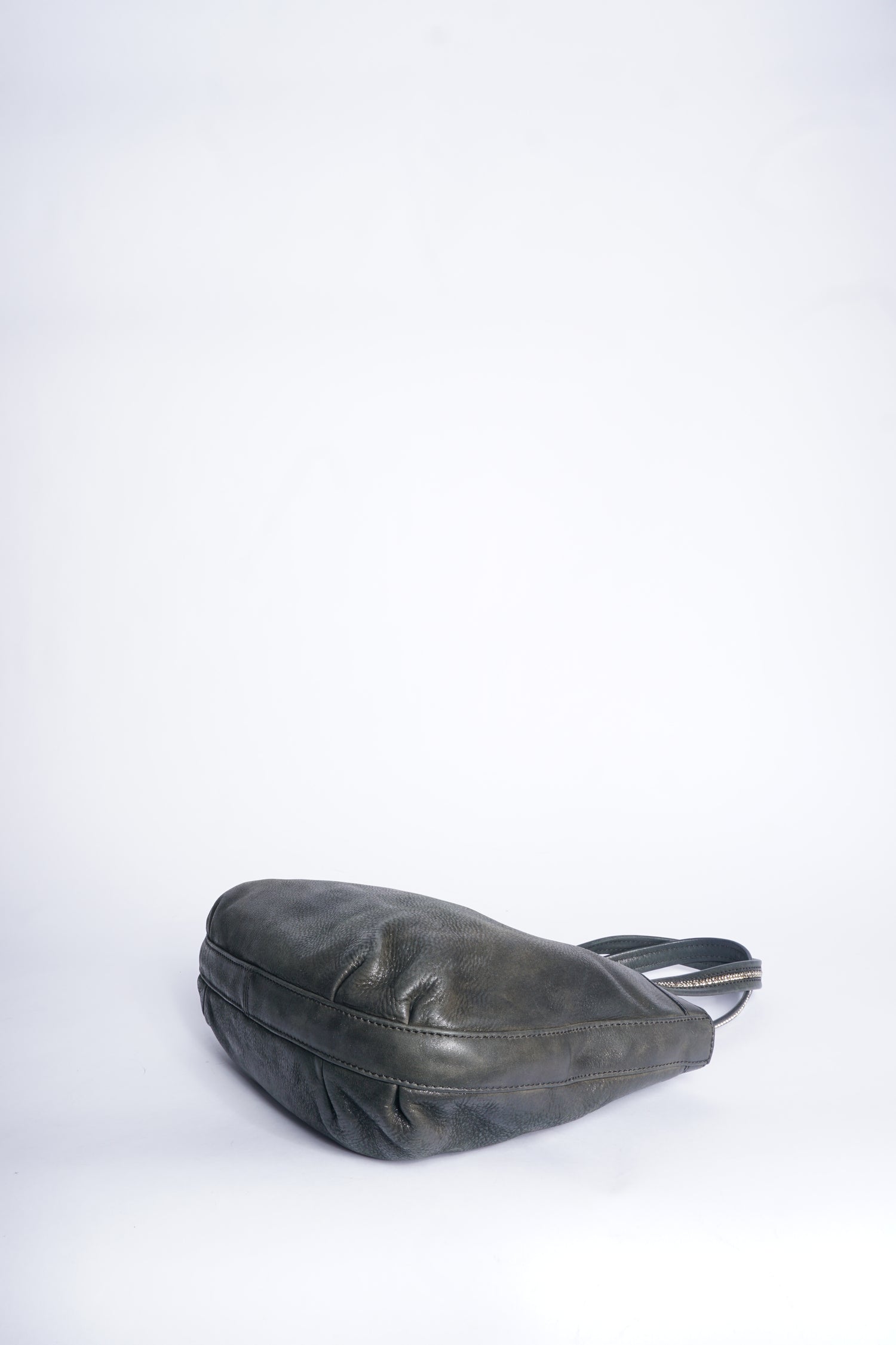 Fendi Black Leather Tote Bag with Chain Handle