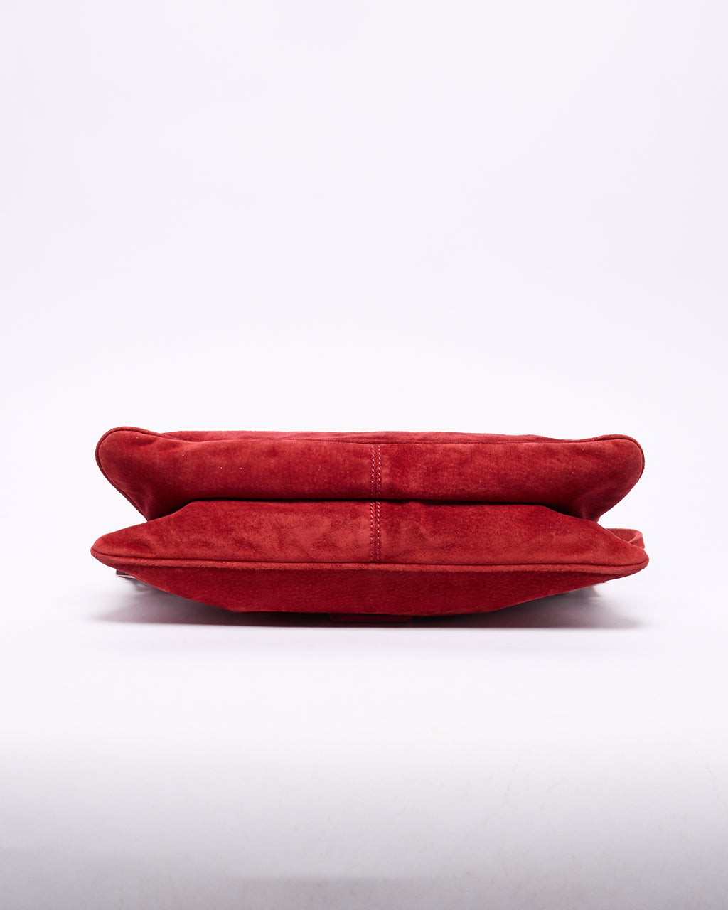 Fendi Red Suede Baguette