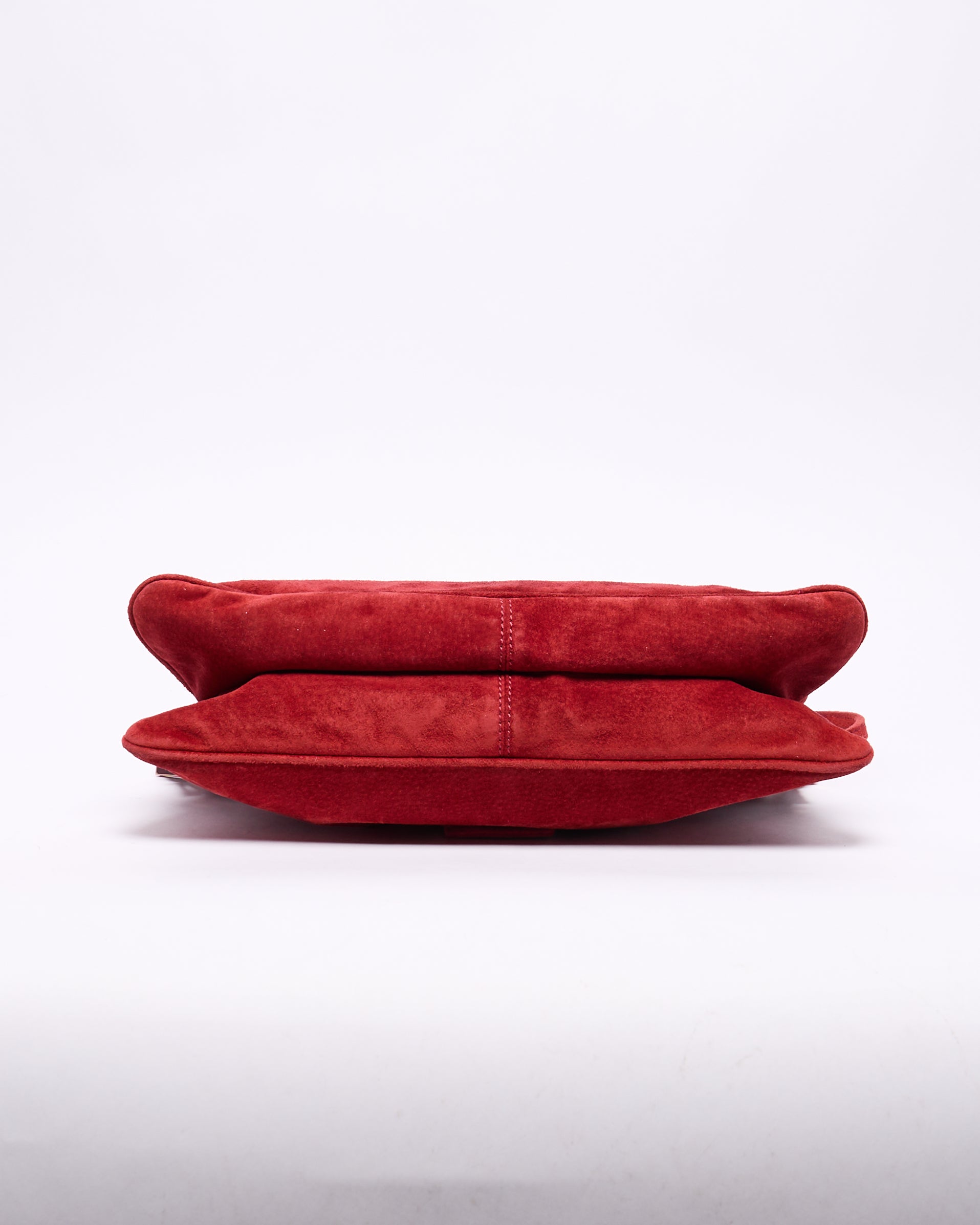 Fendi Red Suede Baguette