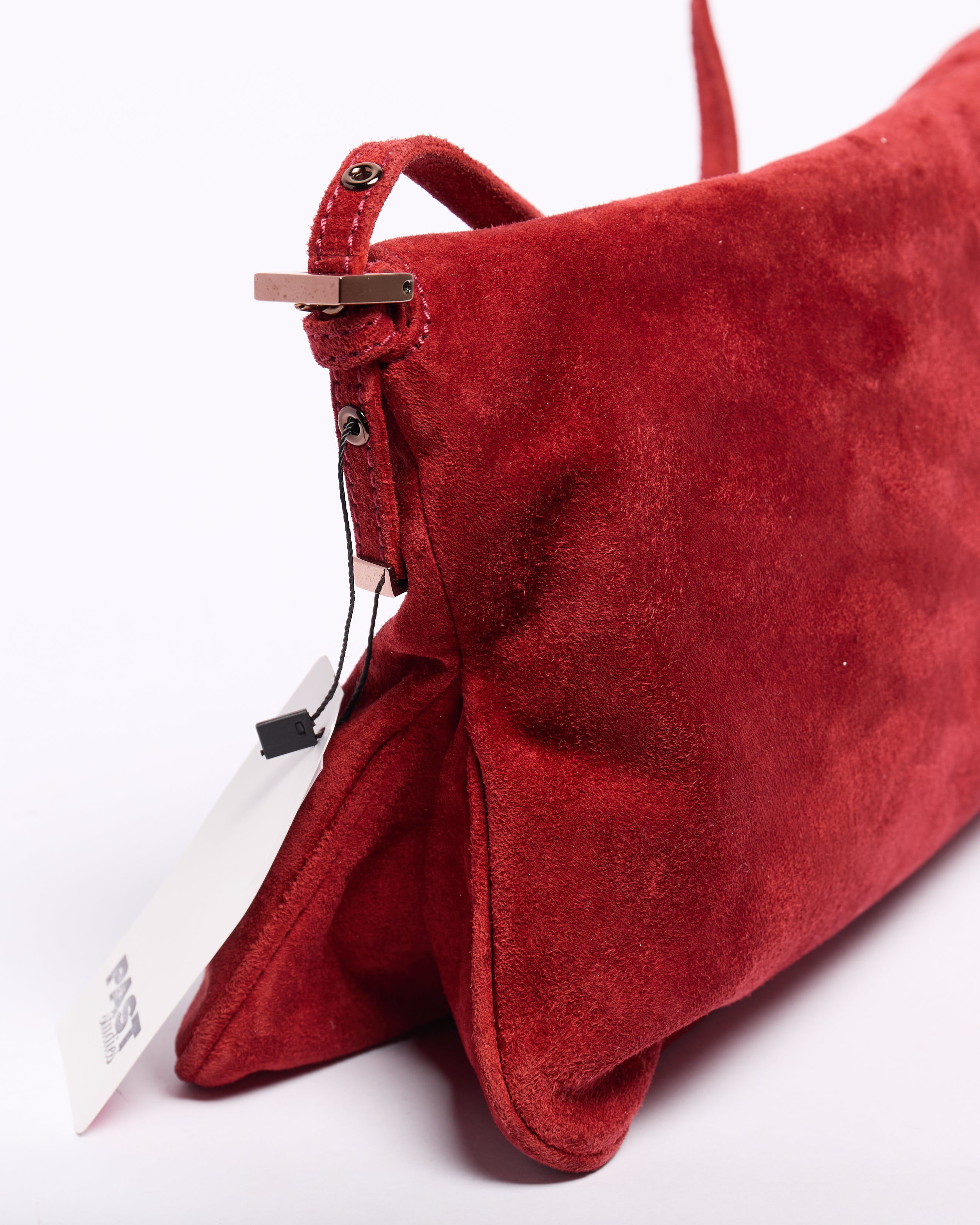 Fendi Red Suede Baguette