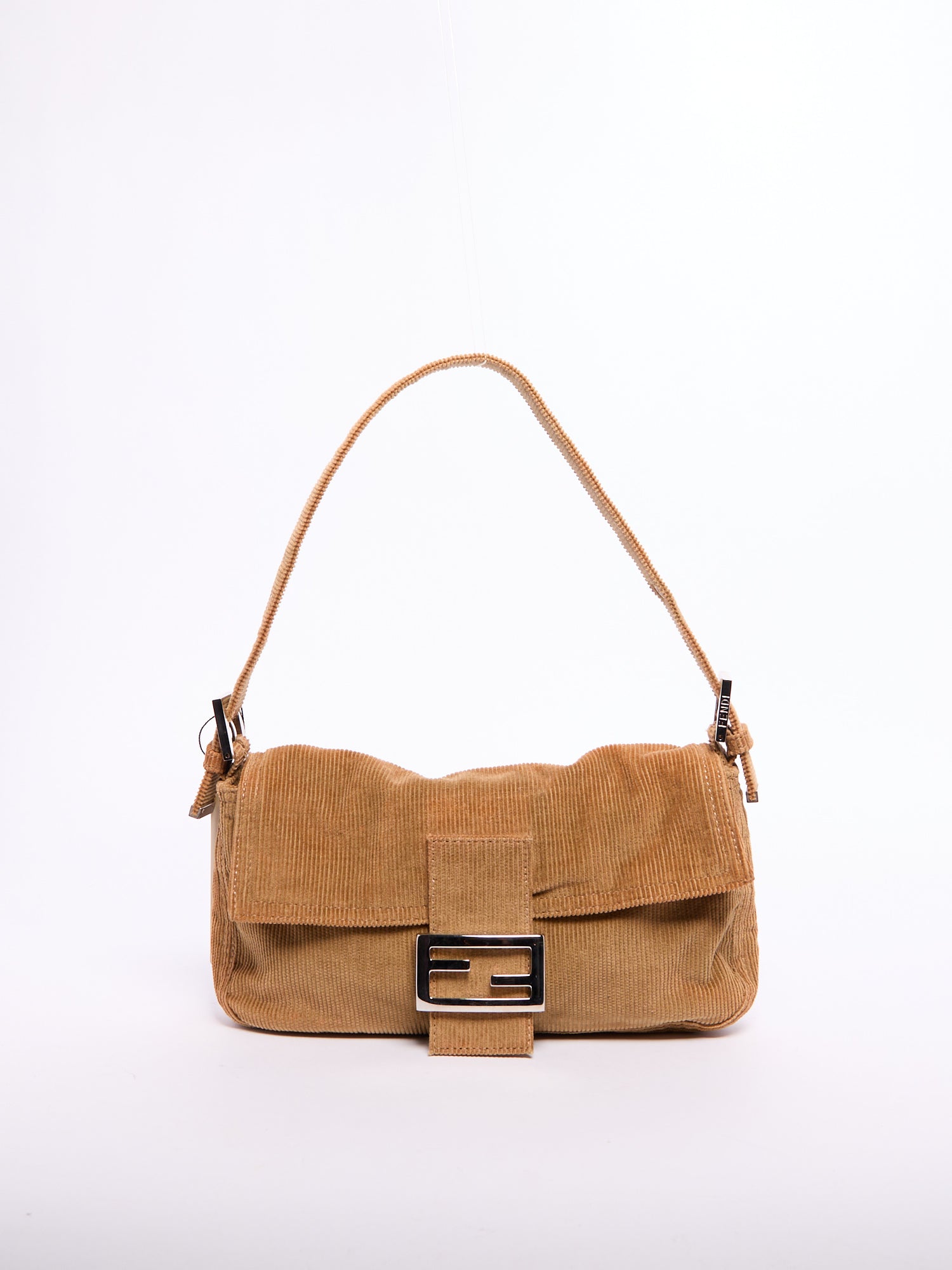 Fendi Brown Corduroy Baguette