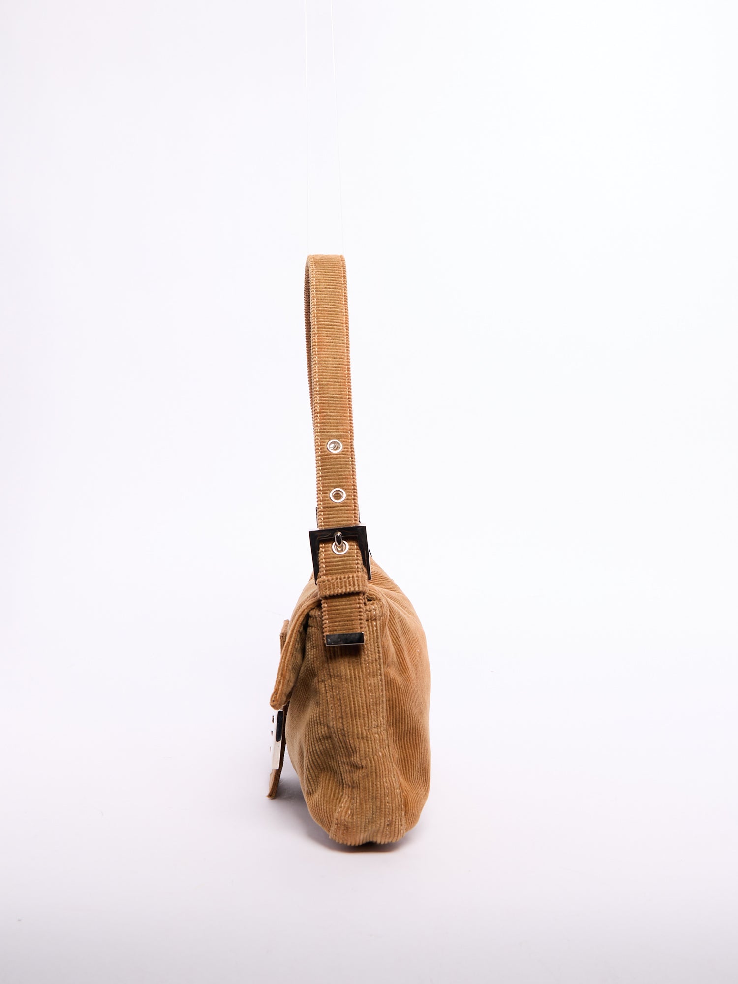 Fendi Brown Corduroy Baguette